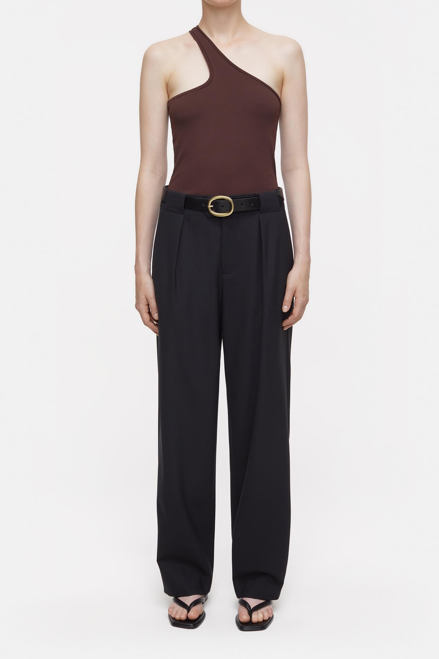 ONE SHOULDER TANKTOP T-SHIRTS CHILLY CHOCOLATE 1