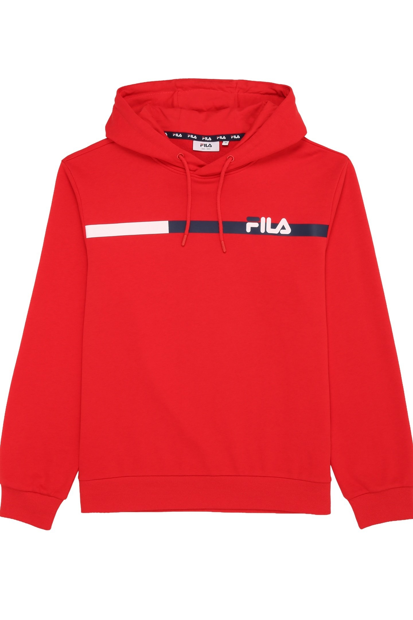 SANFORD HOODY WITH BLOCK STRIPES TRUE RED 1