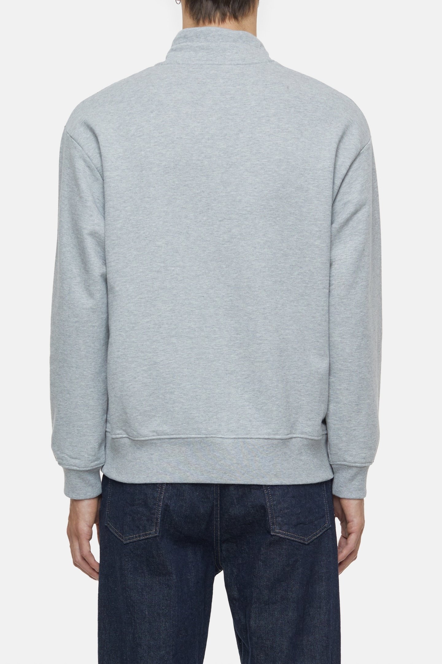 HALF ZIP SWEAT T-SHIRTS LIGHT GREY MELANGE 3