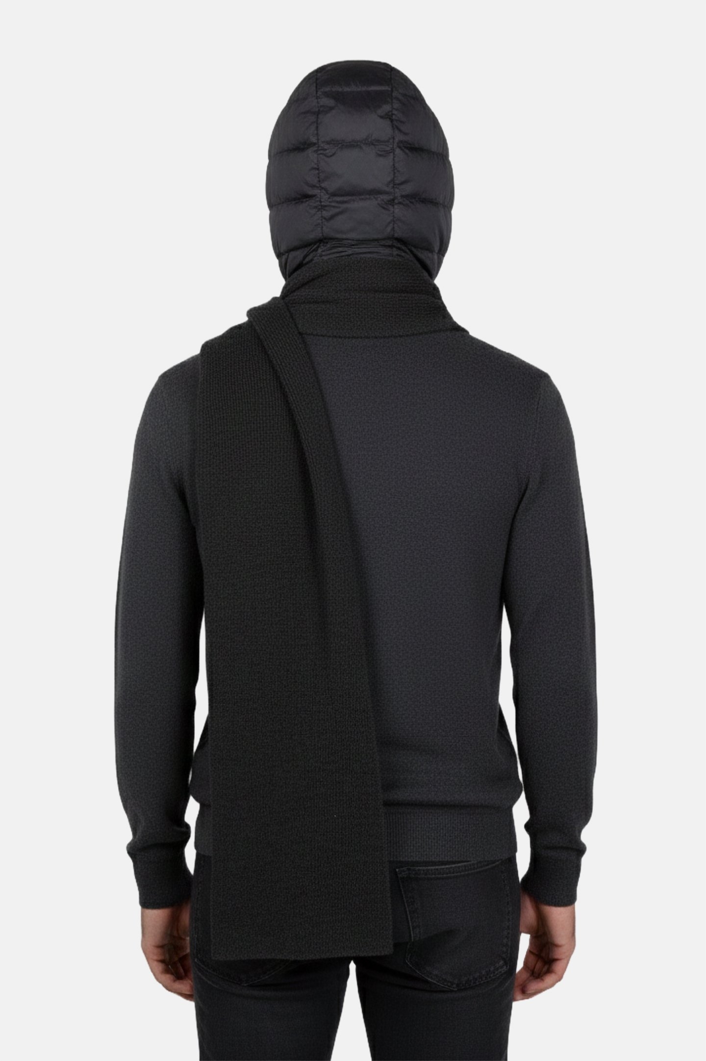 UNISEX ECOALF HOODY SCARF CAVIAR 2