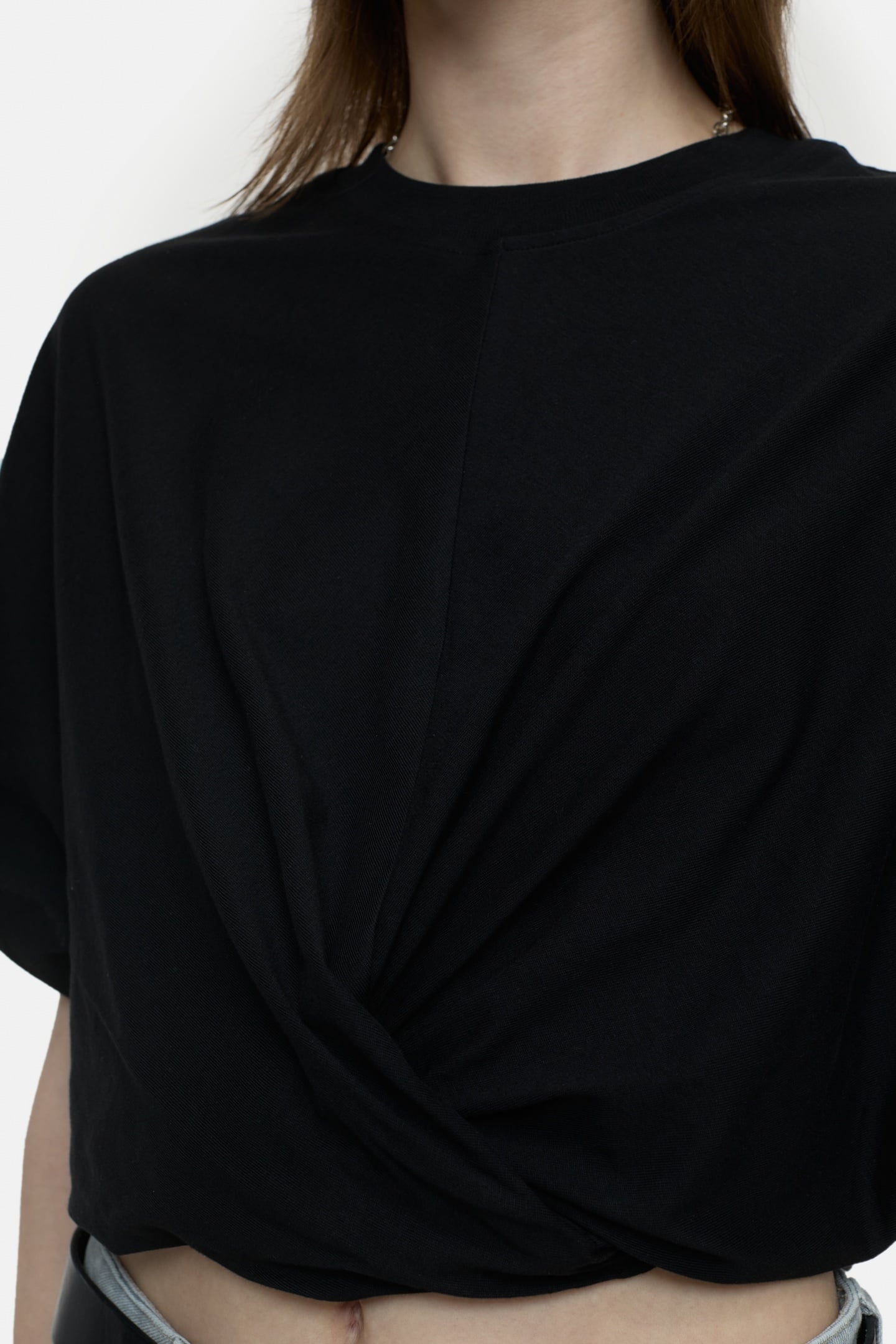 WRAP T-SHIRT BLACK 5