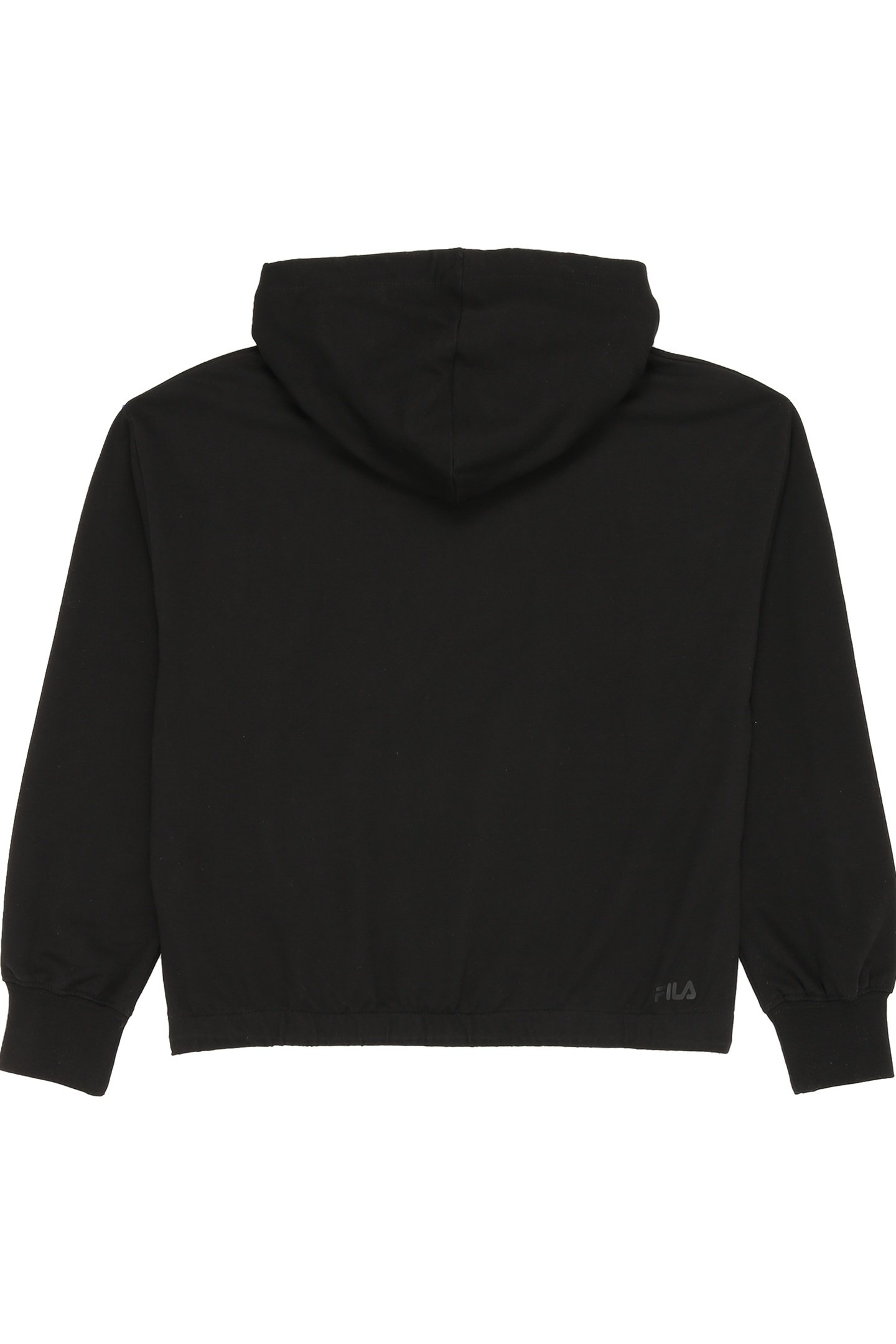 ZILONA CROPPED LOOSE HOODIE BLACK 2
