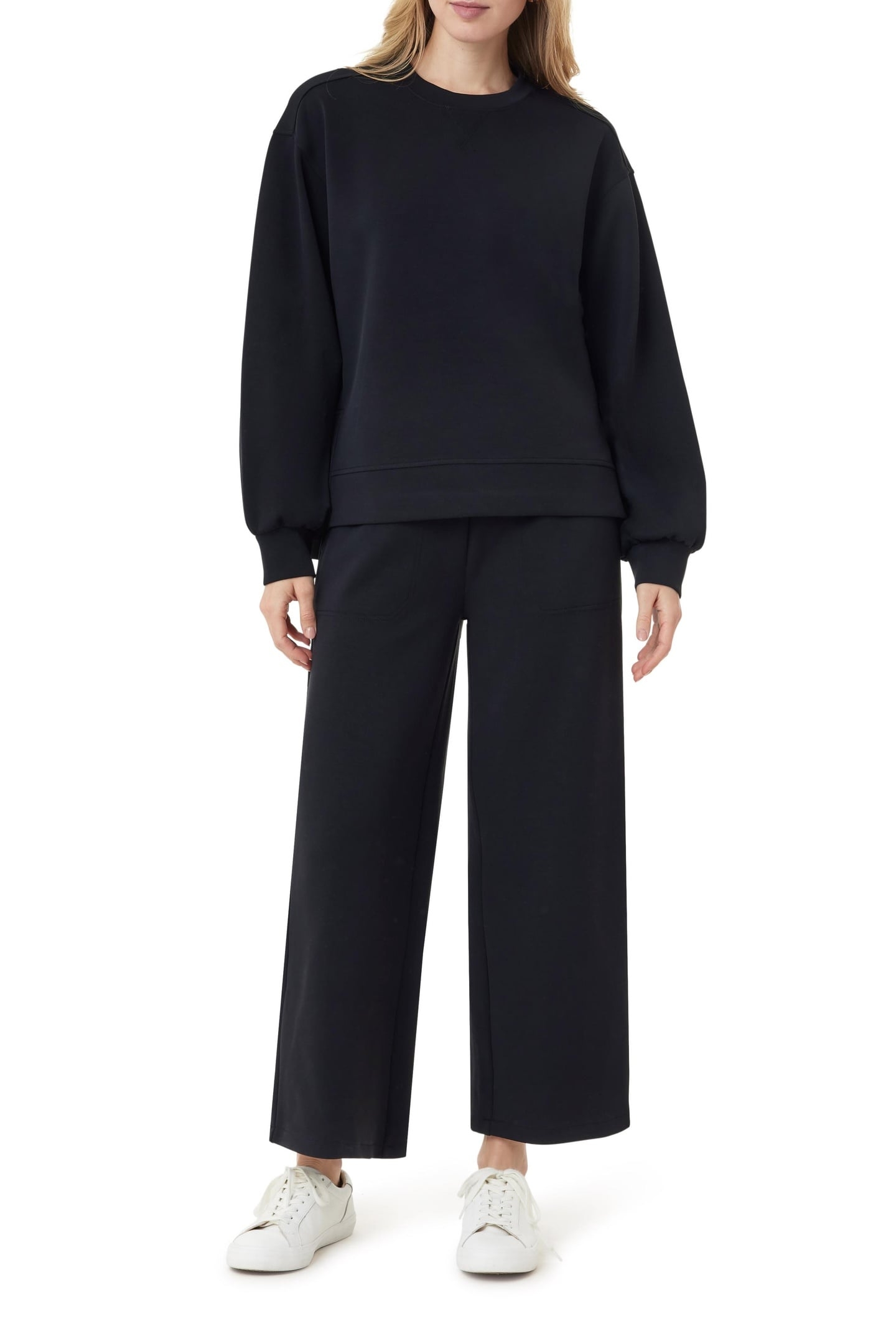 CREW NECK PULLOVER BLACK 1