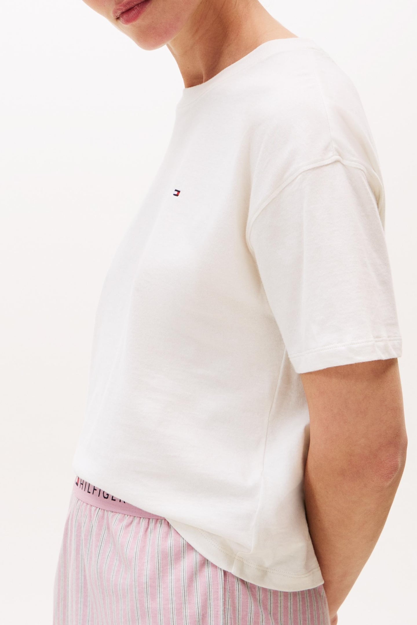 SHORTSLEEVE PYJAMA SHORT SET IVORY 3