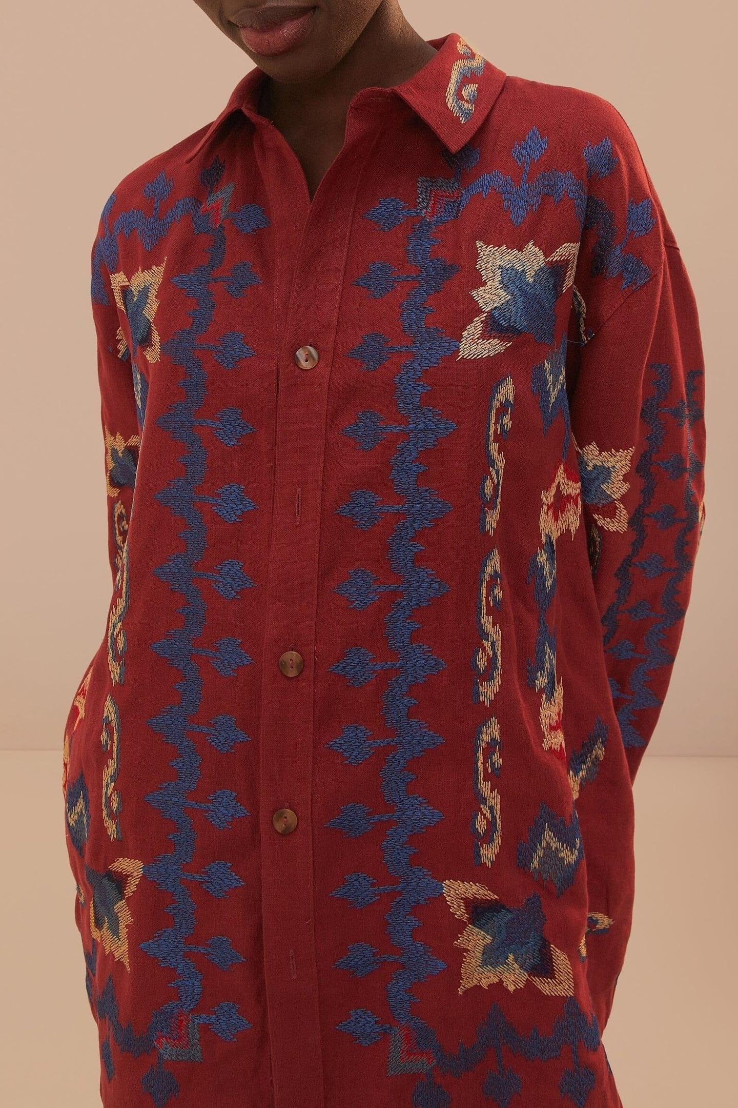 FLORAL EMBROIDERY JACQUARD SHIRT 5