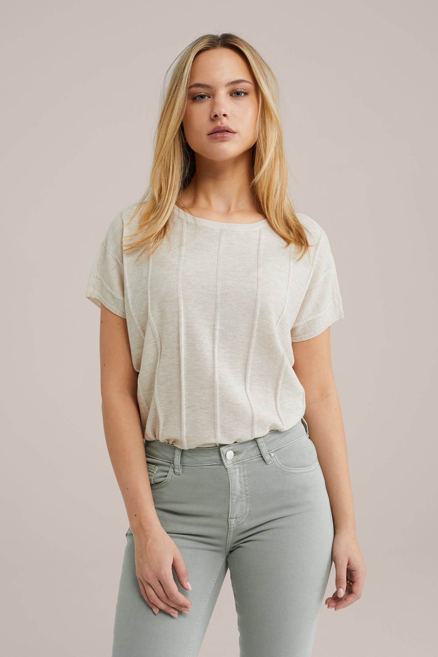 KNITTED PULLOVER BEIGE 1