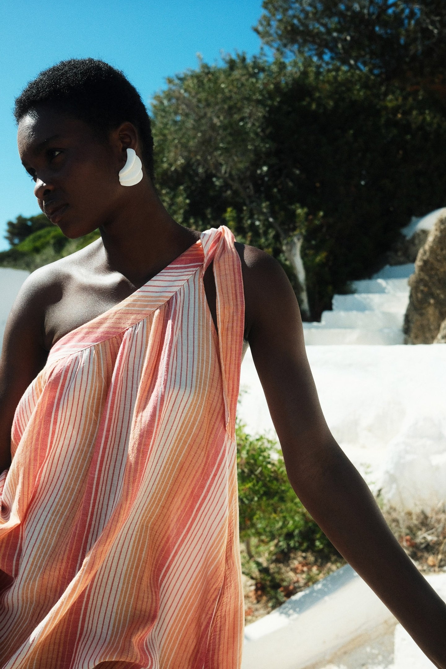 DELPHI LONG DRESS JACQUARD RED ORANGE 6