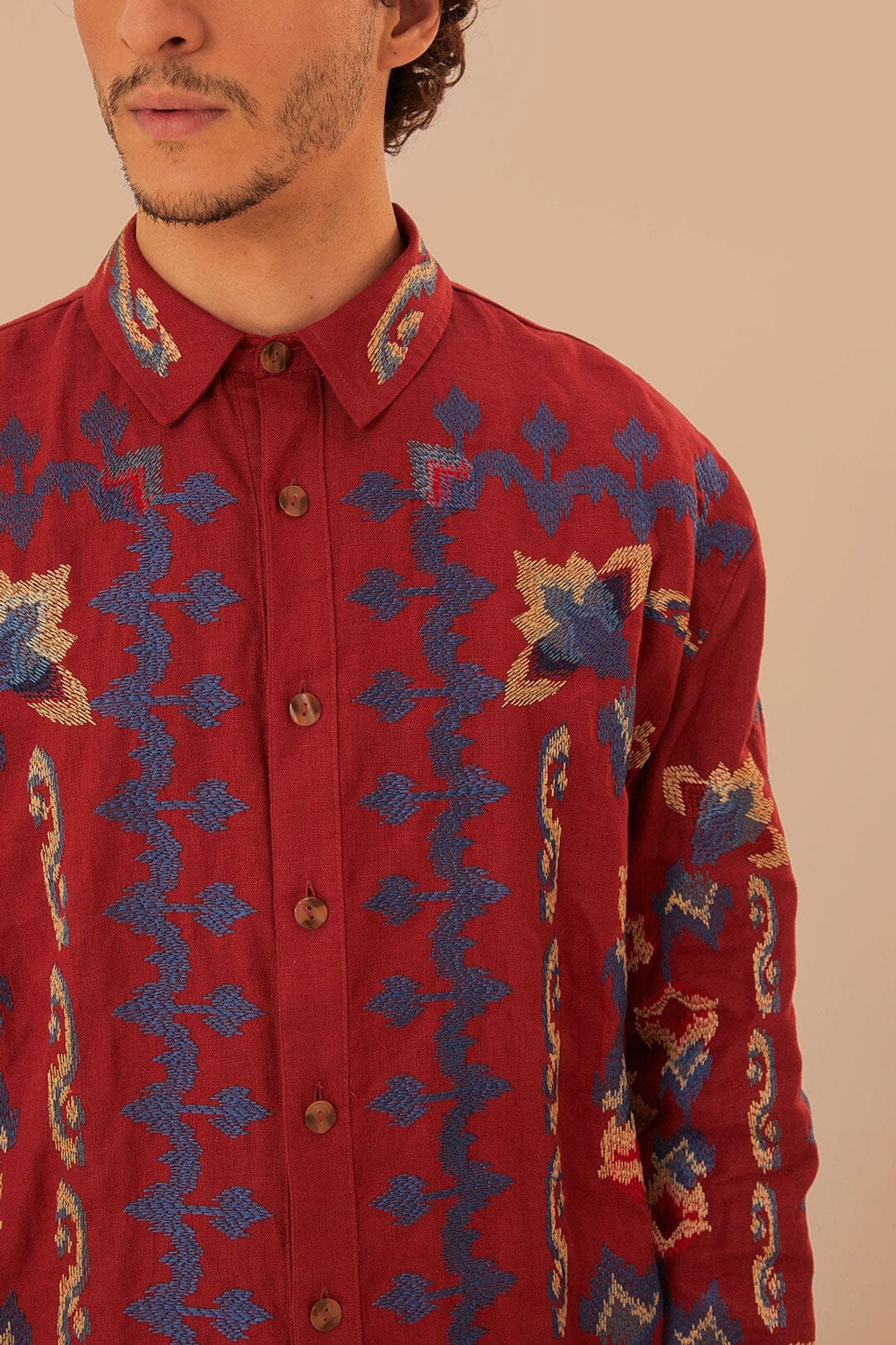 FLORAL EMBROIDERY JACQUARD SHIRT 6