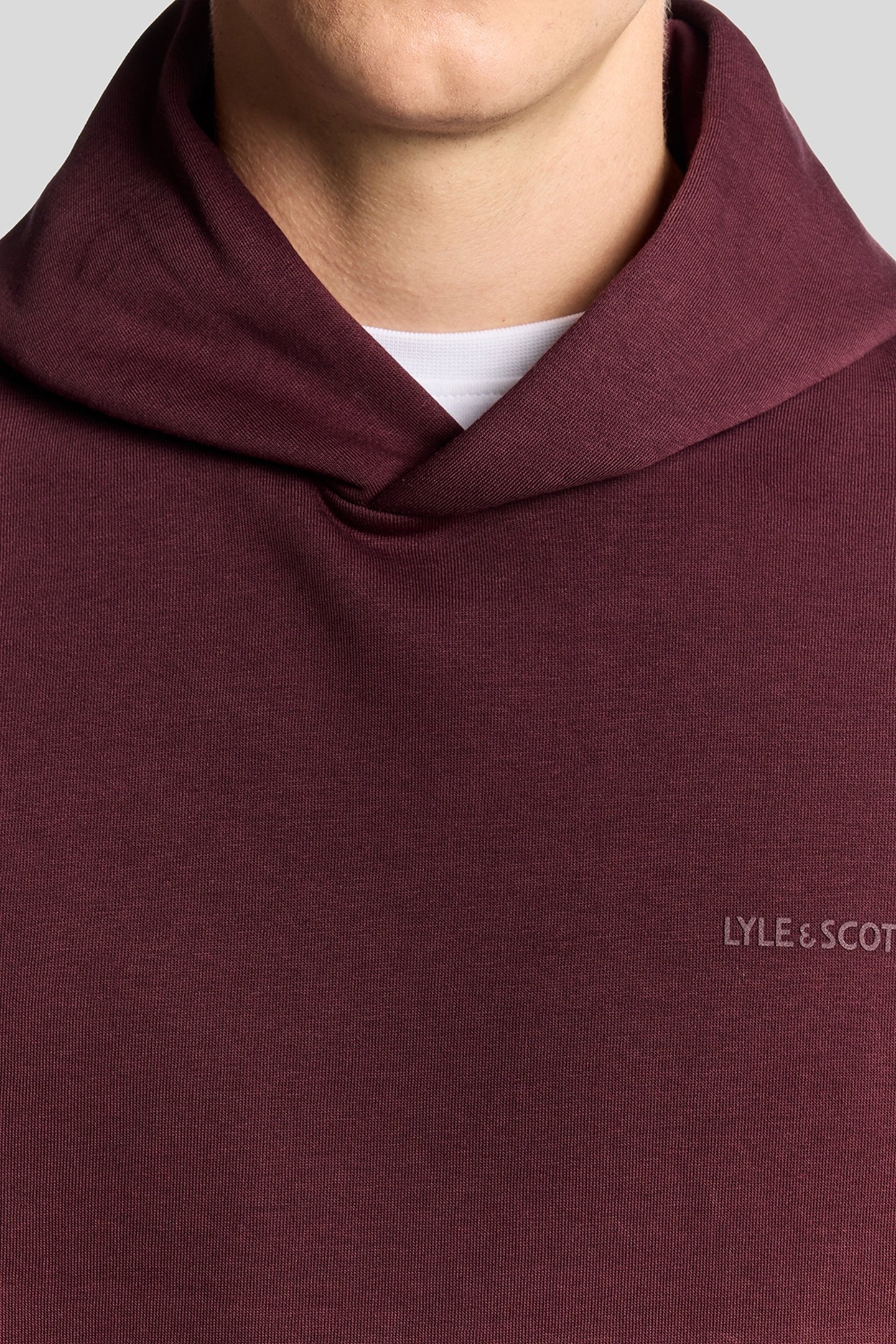 LOGO BRUSHBACK PULLOVER HOODIE PORT 5