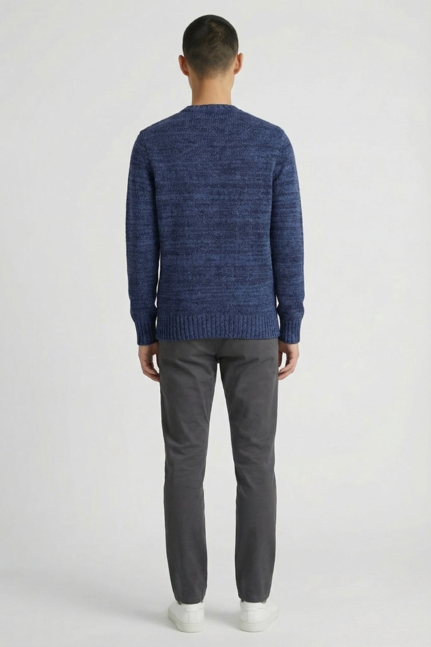 MULTI MARL CREW NECK JUMPER DARK NAVY MARL 2