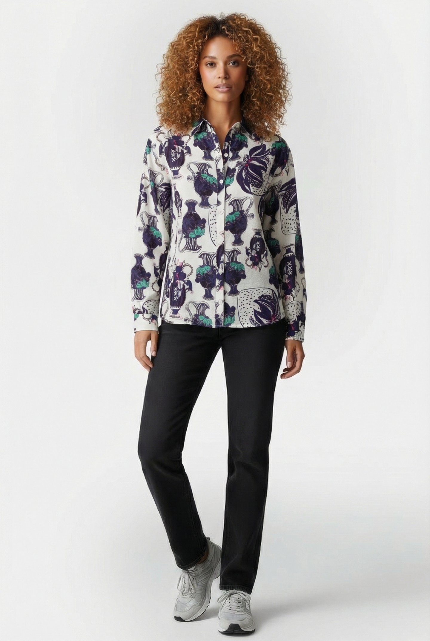 BLOUSE MILLY VASES CREAM 1