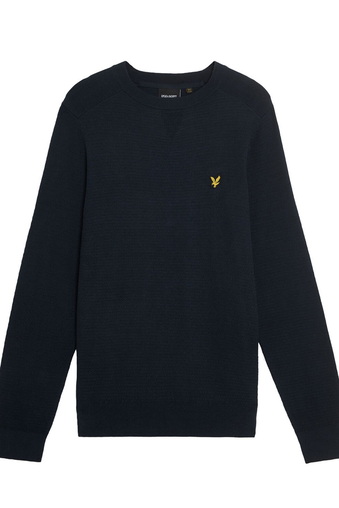 HERRINGBONE KNITTED JUMPER DARK NAVY 4