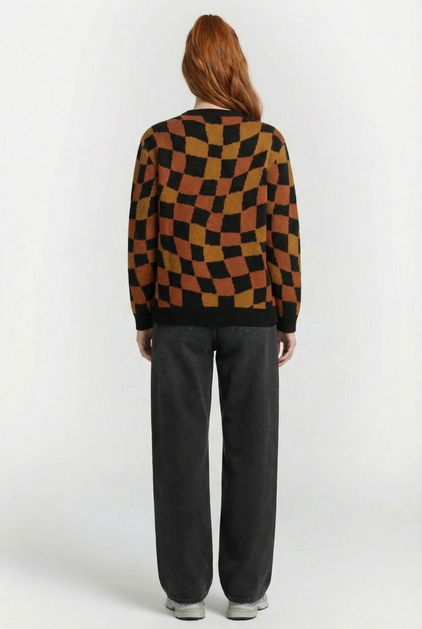 JAGGER SWEATER CARDIGAN AMUSEMENT 66 BLACK/GINGER BREAD 2