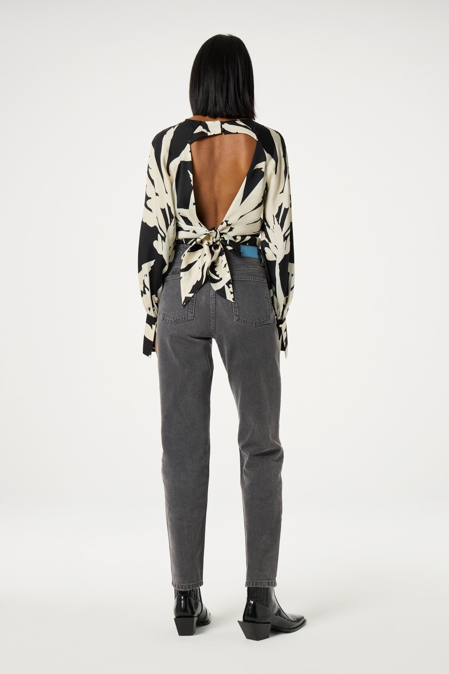 LOLA STRAIGHT JEANS WASHED DARK GREY 3