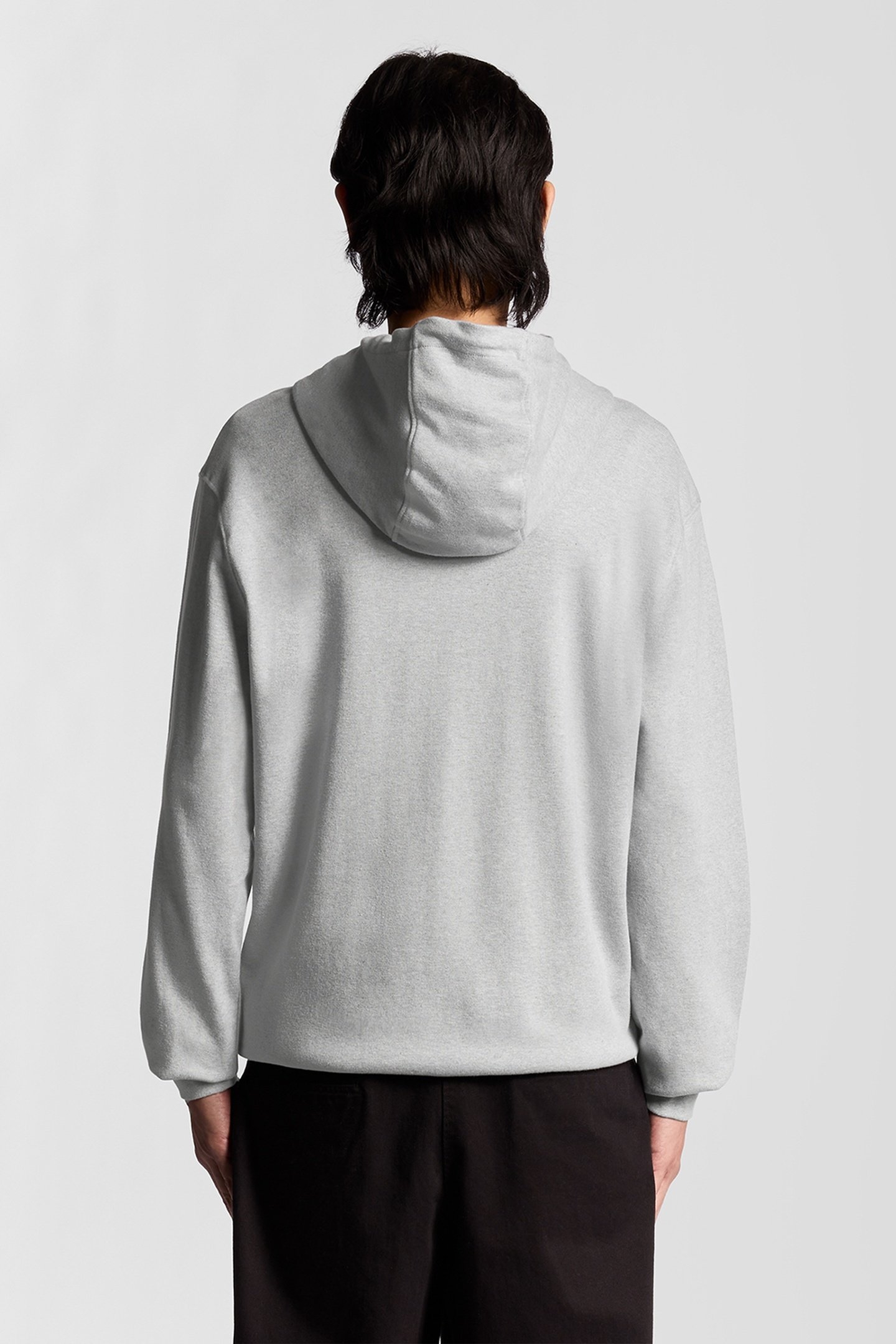 INTERLOCK PULLOVER HOODIE LIGHT GREY MARL 3