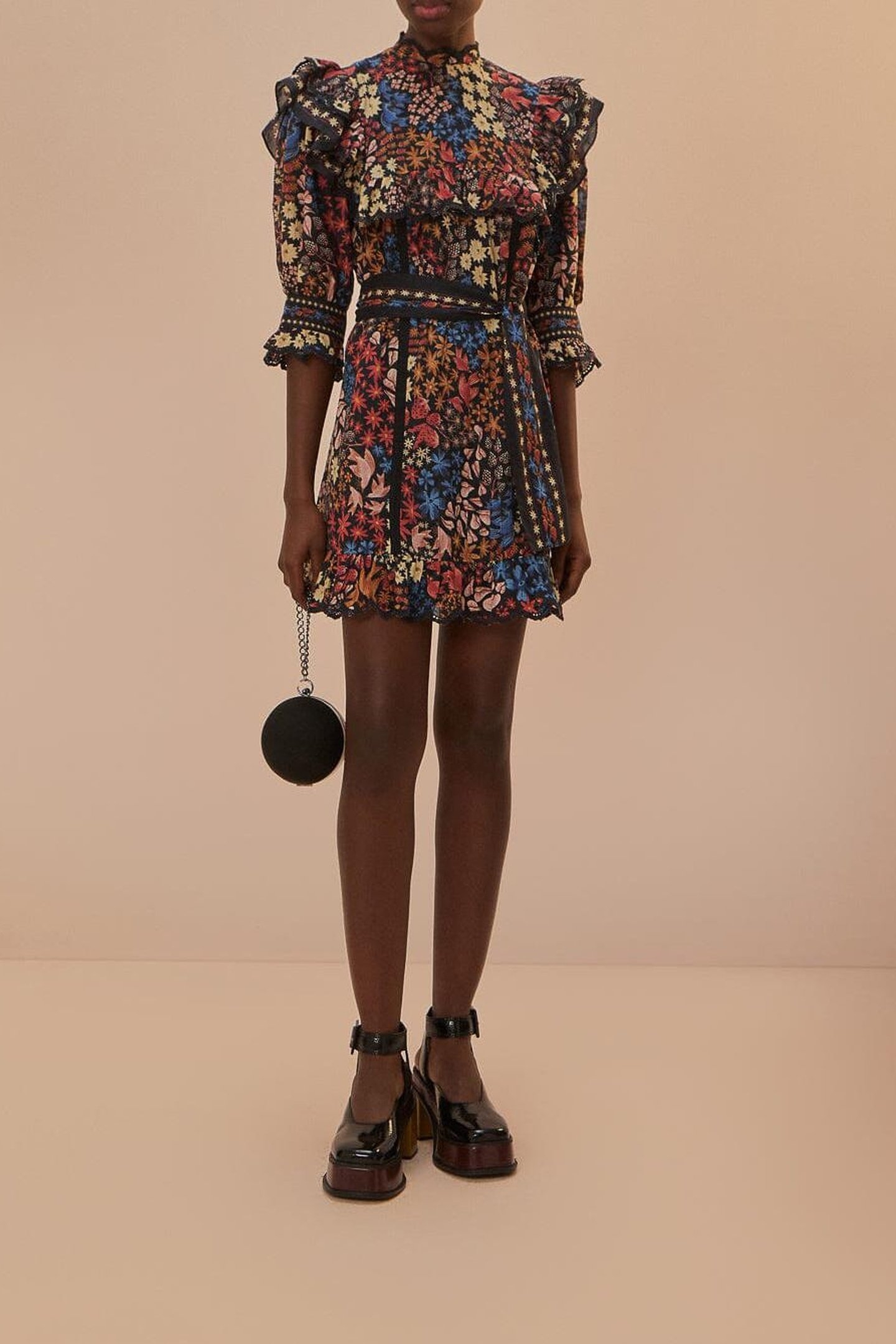 JUJUS GARDEN BLACK MINI DRESS 2