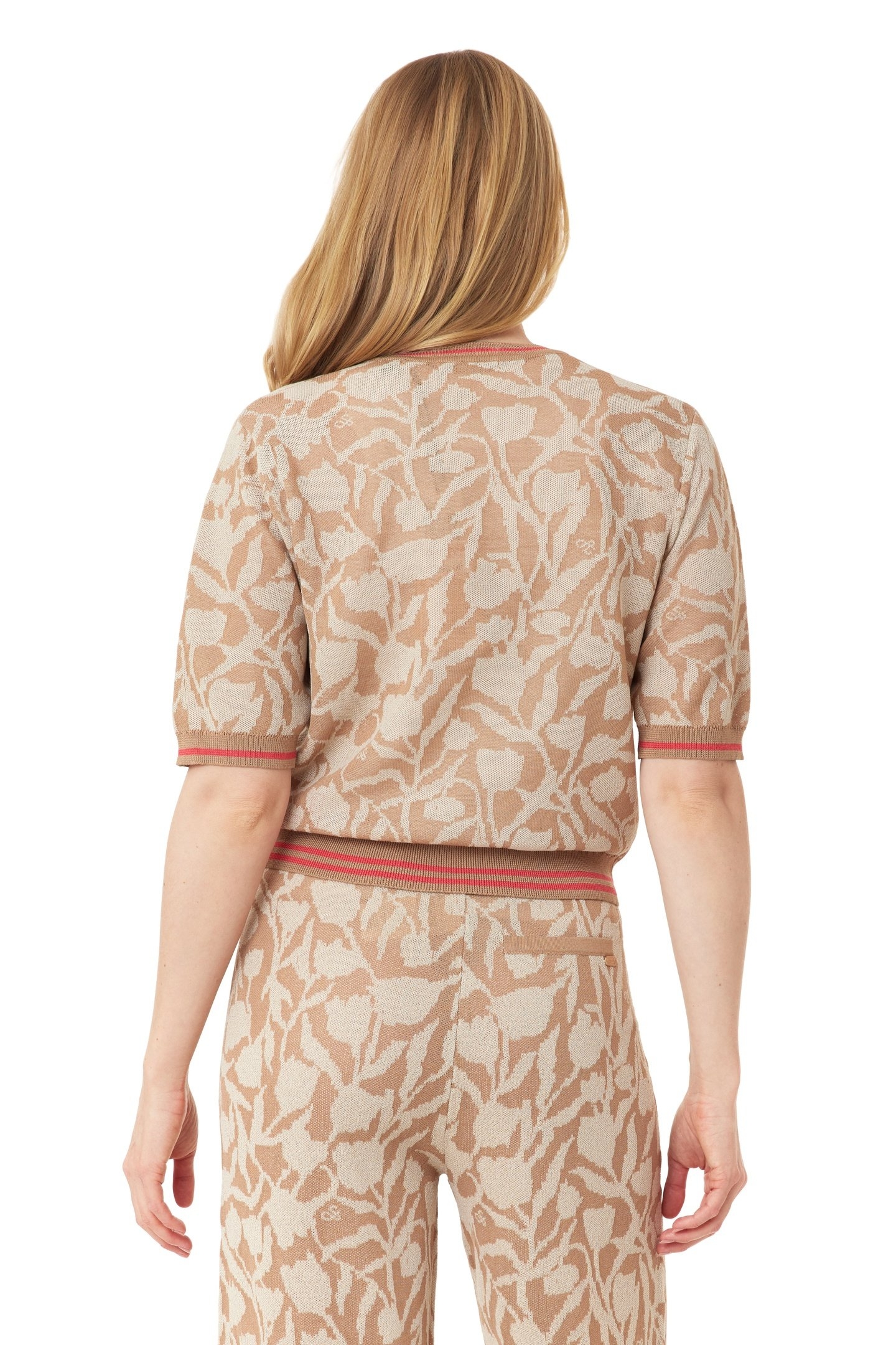 CREW NECK TEE OATMEAL HEATHER TULIPS 4