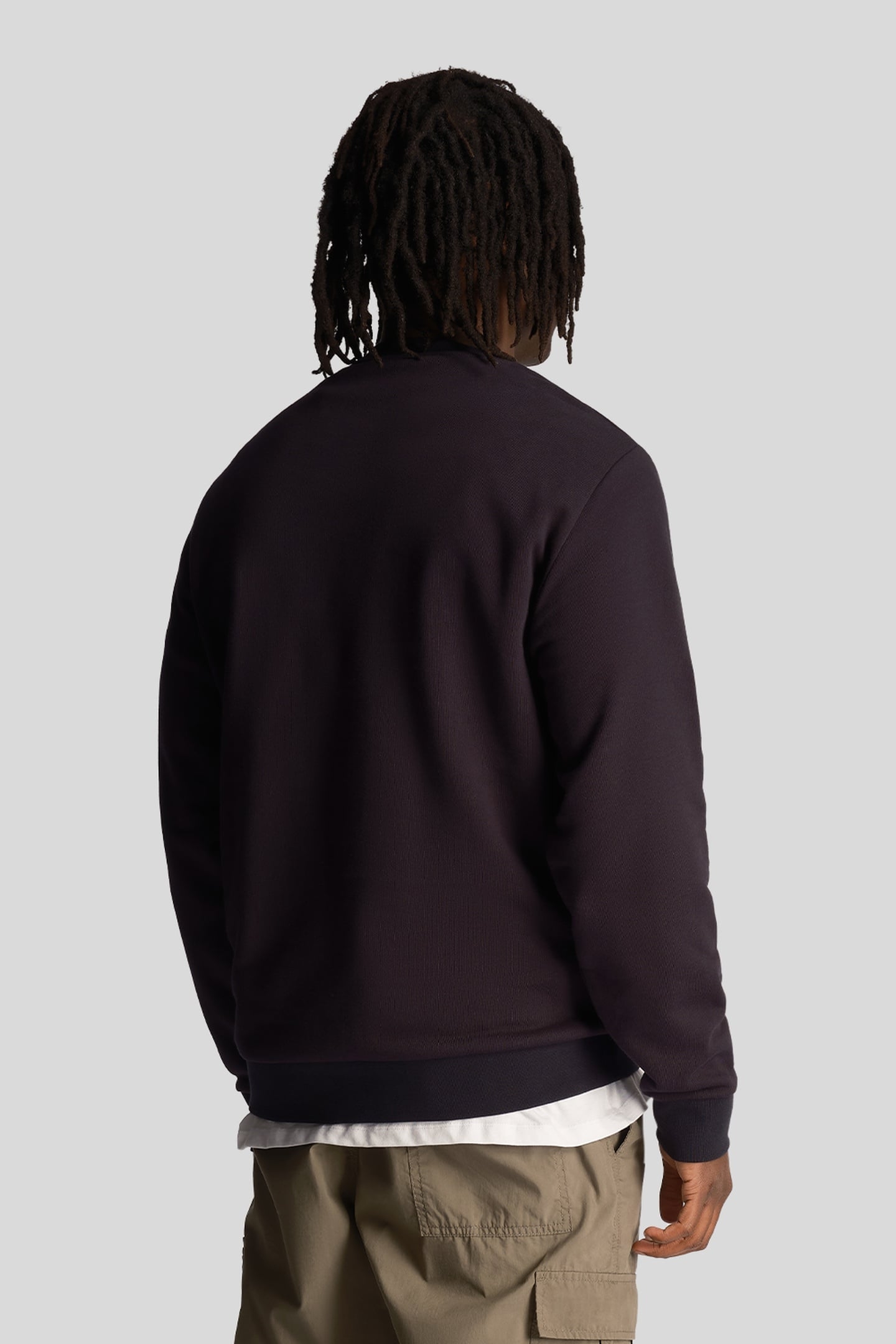 LOOPBACK EMBROIDERED CREW NECK SWEATSHIRT DARK NAVY 3