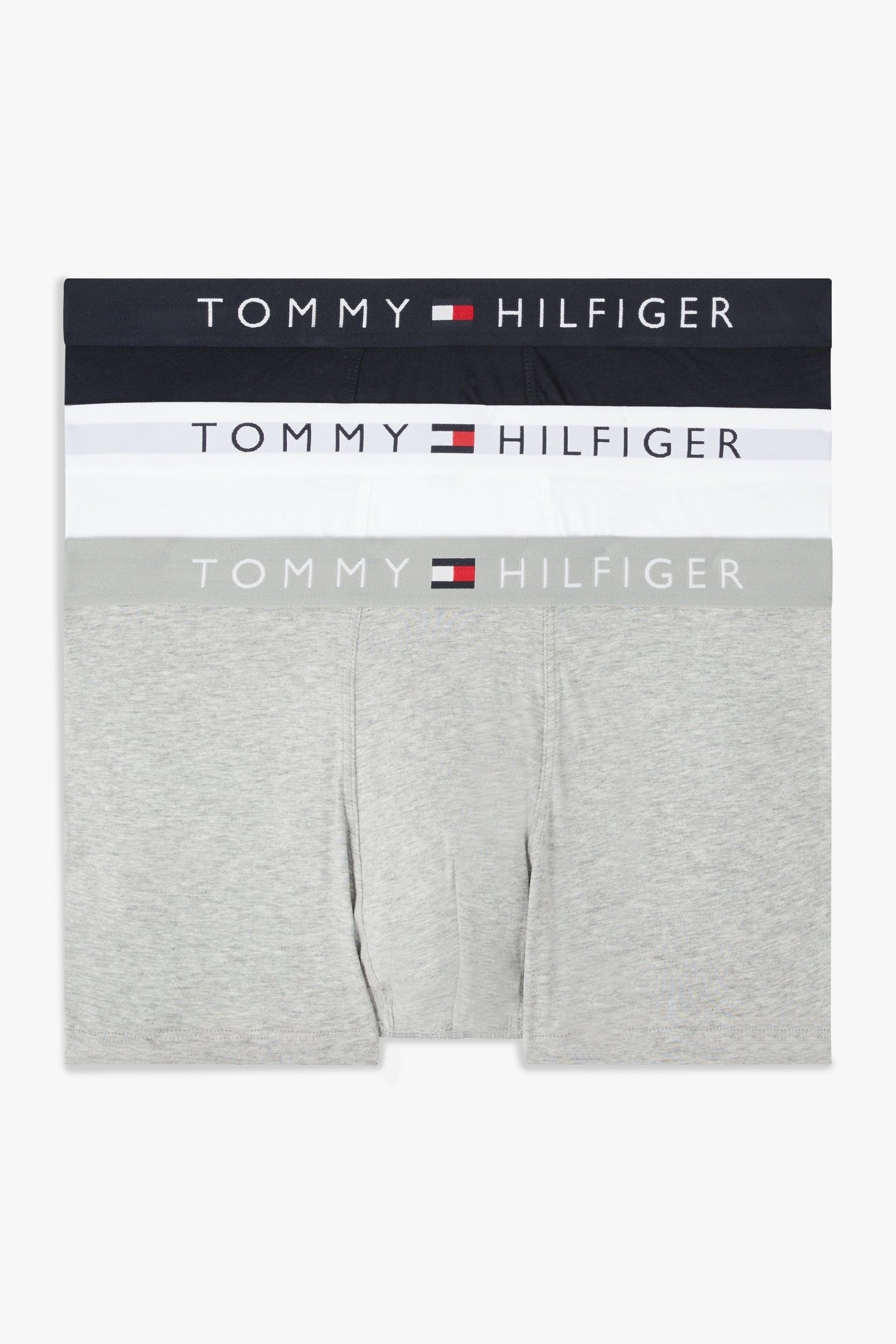 3-PACK WAISTBAND TRUNK GREY HTR/WHITE/DESERT SKY 5