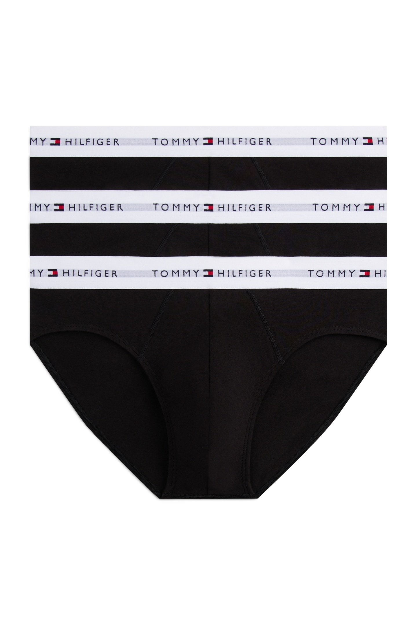 3-PACK SIGNATURE LOGO WAISTBAND BRIEFS BLACK WHITE 4