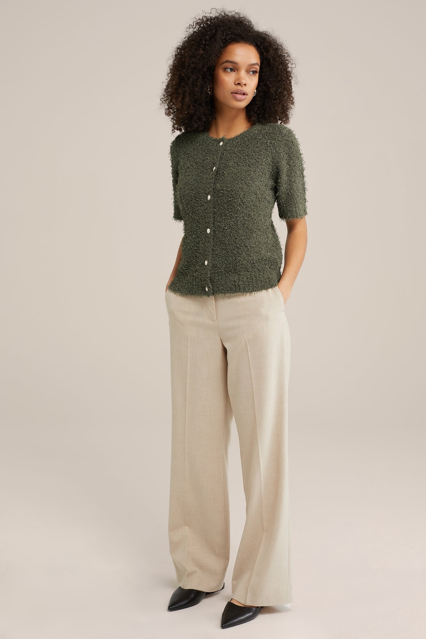 KNITTED CARDIGAN GREEN 2