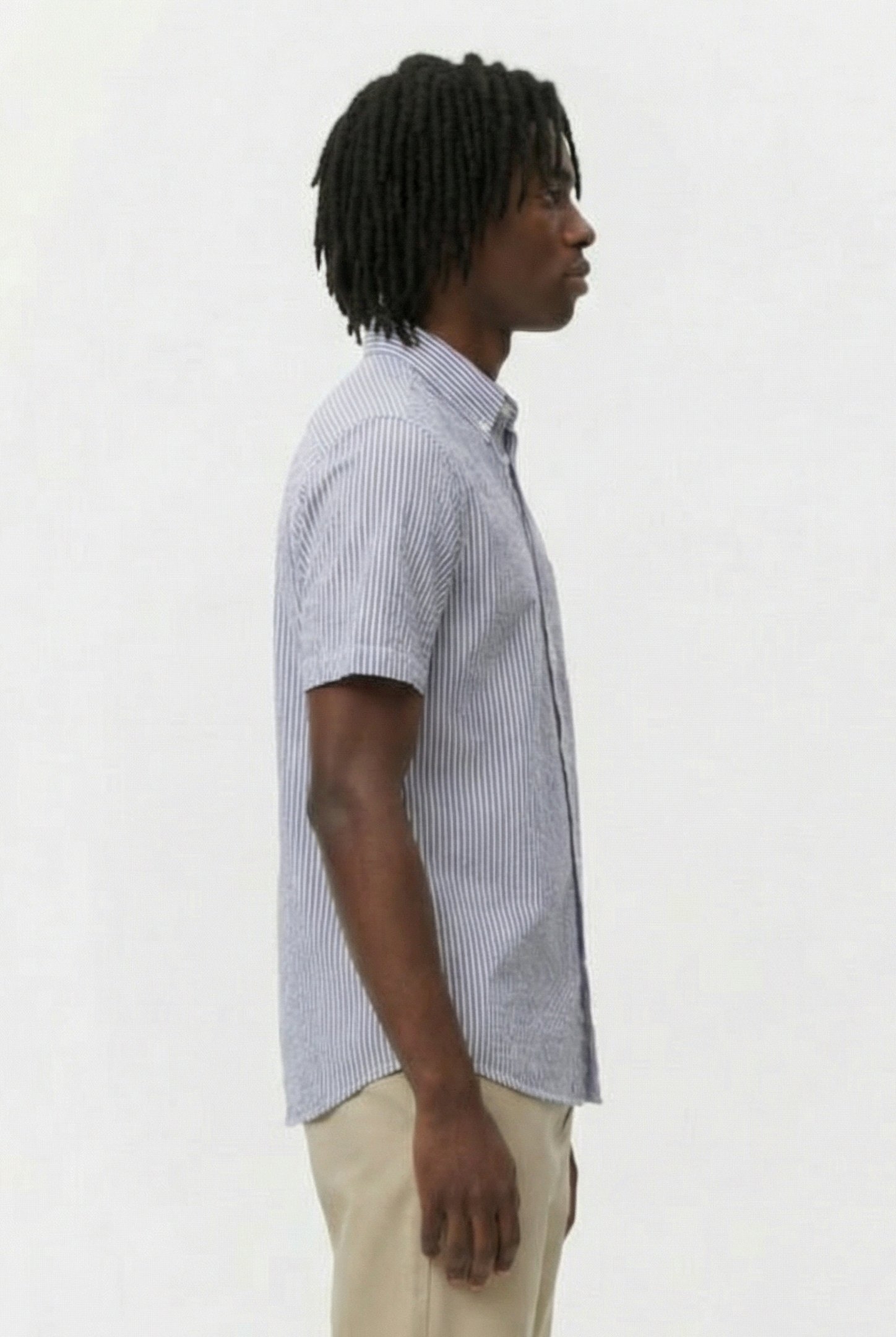 SEERSUCKER POCKET STRIPE SHORT SLEEVE SHIRT MARINE 3