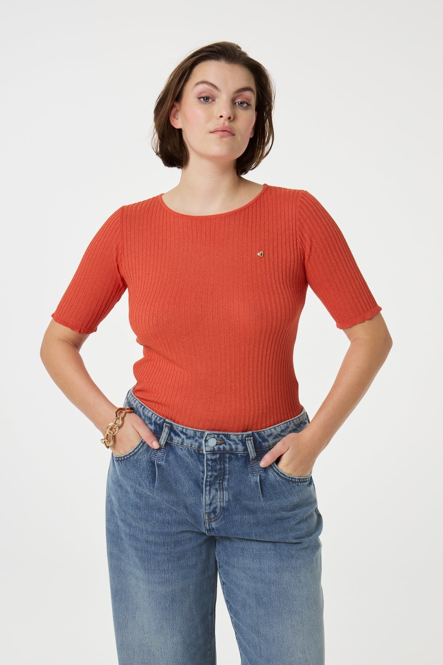GEMMA SHORT SLEEVE TANGERINE 2