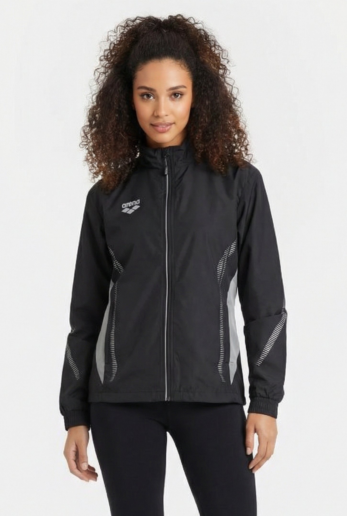 UNISEX TL WARM UP JACKET BLACK GREY 2