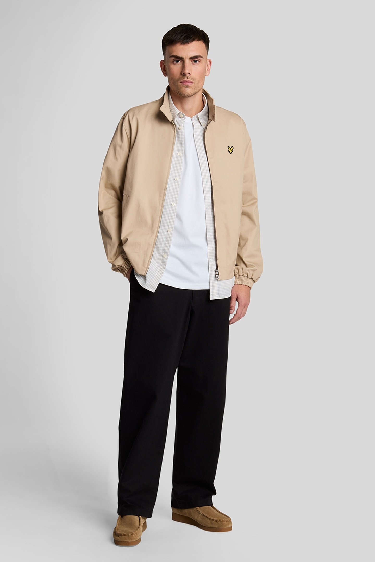 SHORT SLEEVE SLIM FIT GINGHAM SHIRT COVE/WHITE 1