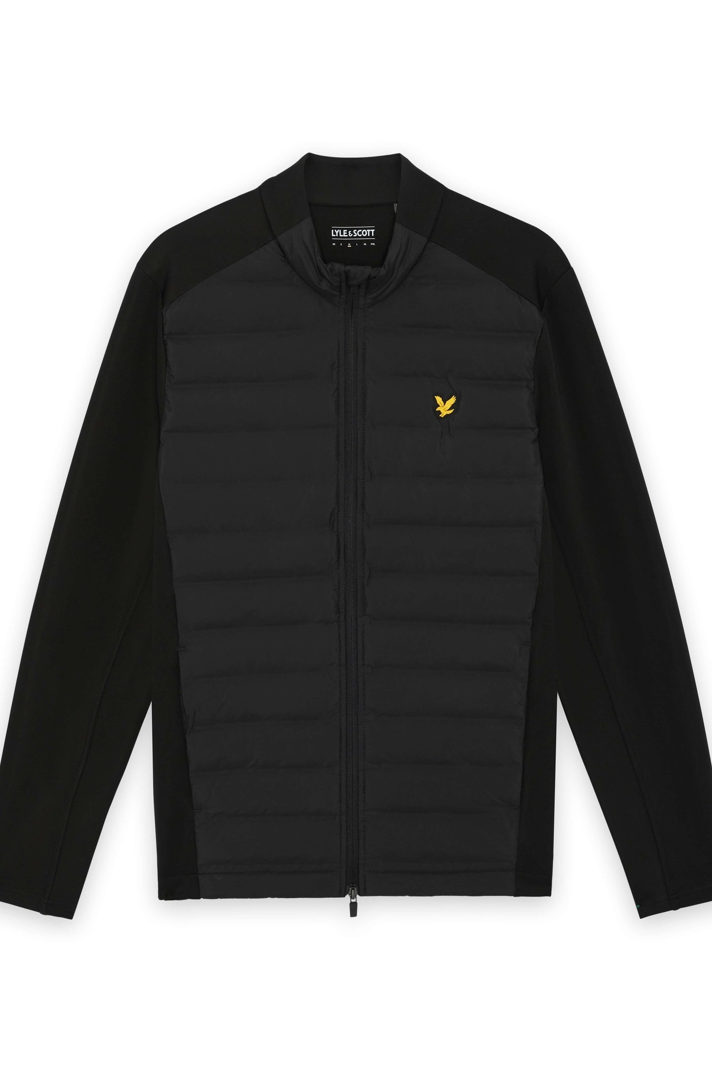 HYBRID QUILTED FULL ZIP GOLF JACKET JET BLACK 4