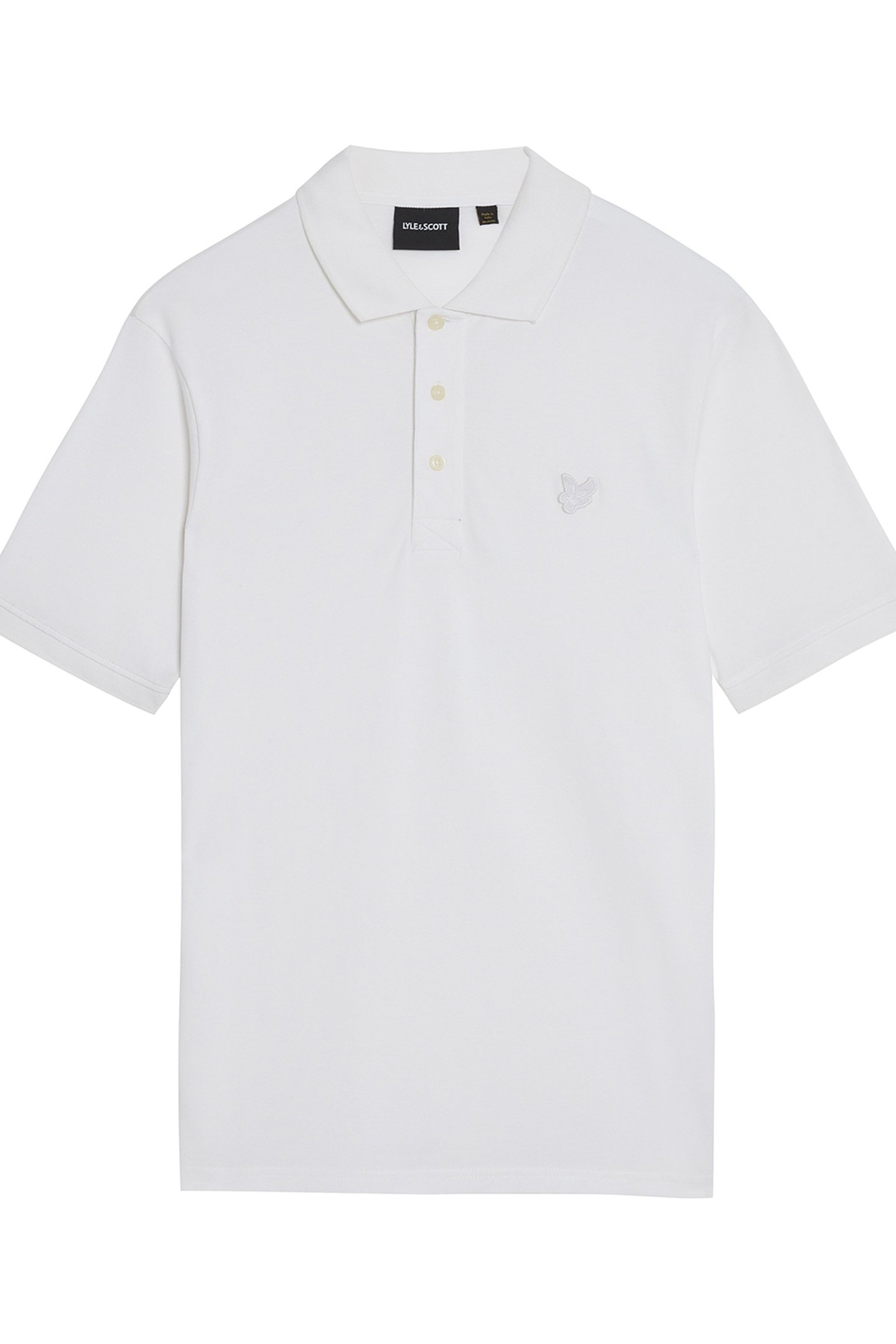 TONAL EAGLE POLO SHIRT WHITE 4