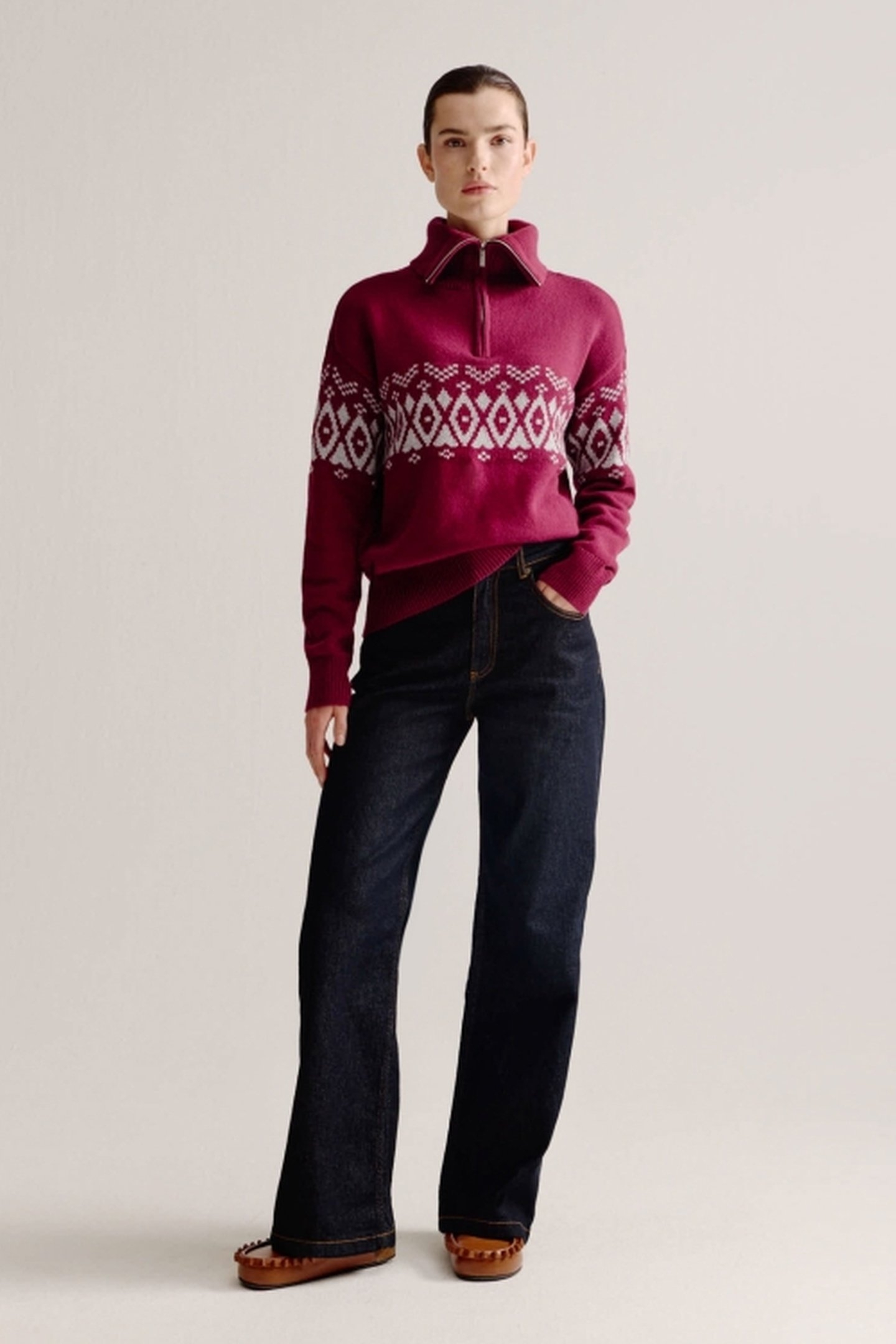 LYDIA SWEATER GREY PRINT 2