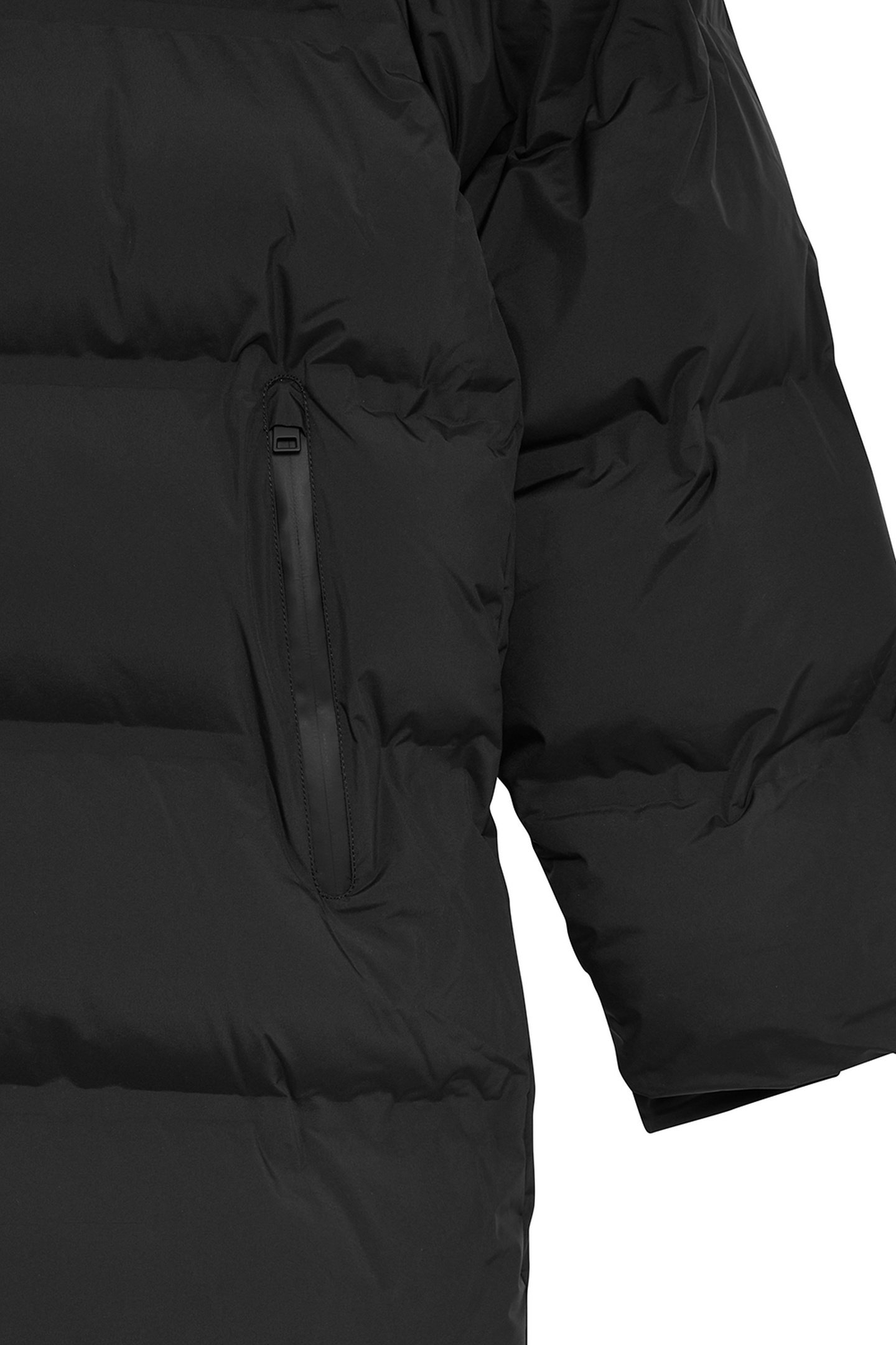 WELDED LONGLINE PUFFER JACKET JET BLACK 7