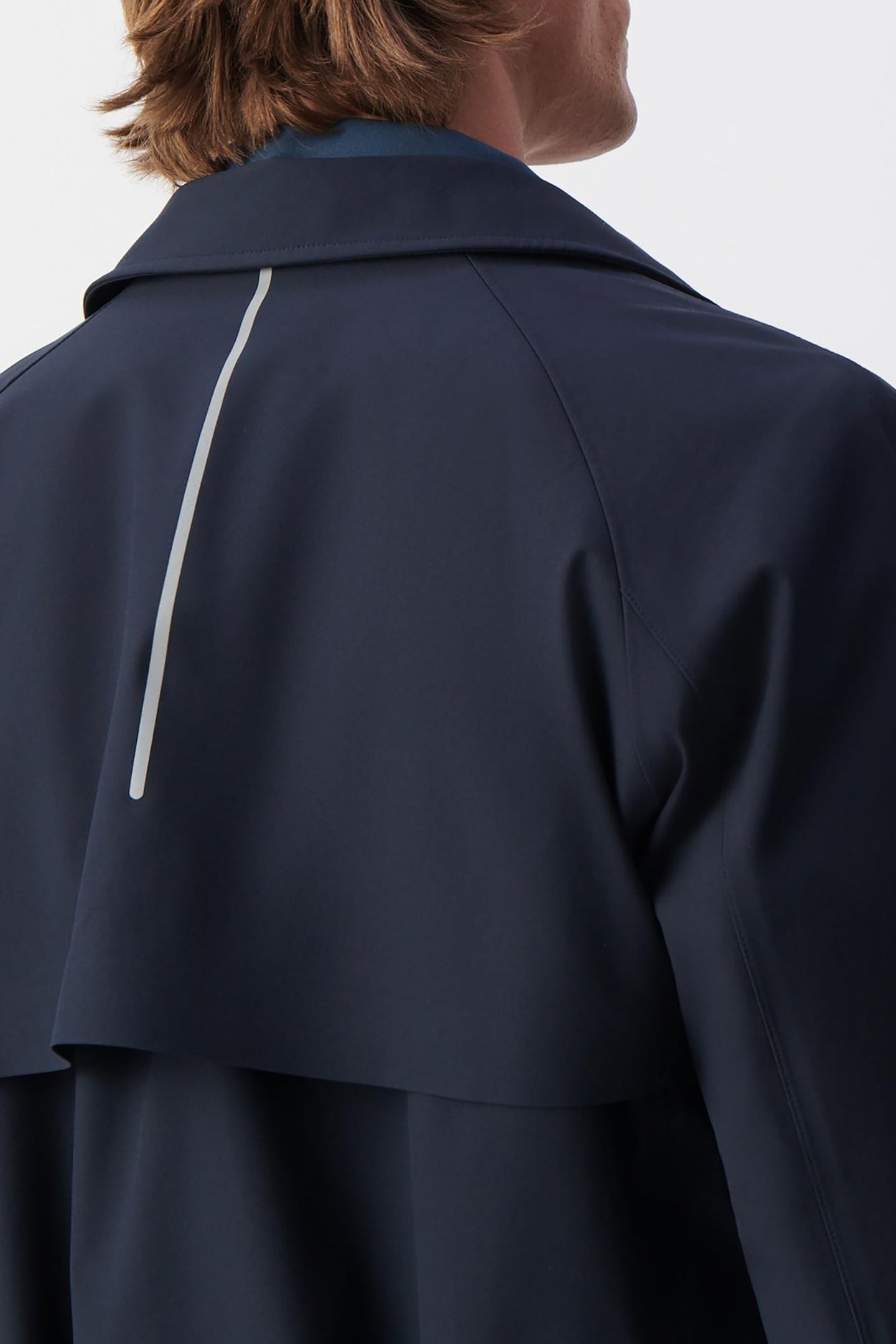 NAVY NYLON WATERPROOF TRENCH COAT 4