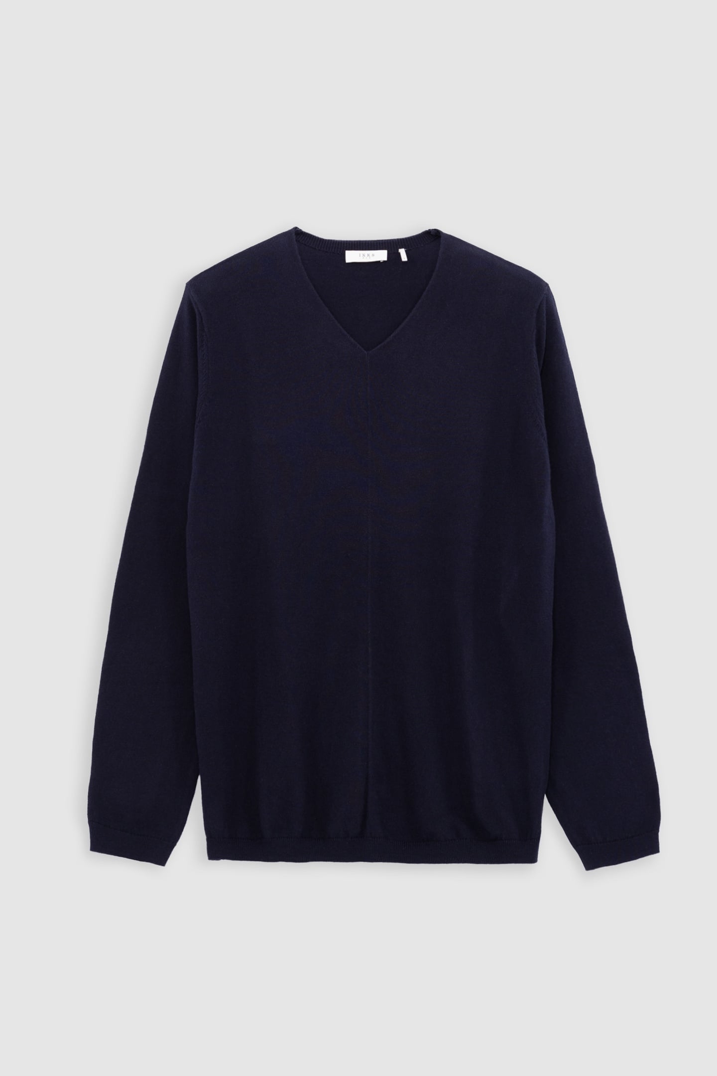 NAVY COTTON CASHMERE KNIT SWEATER 5
