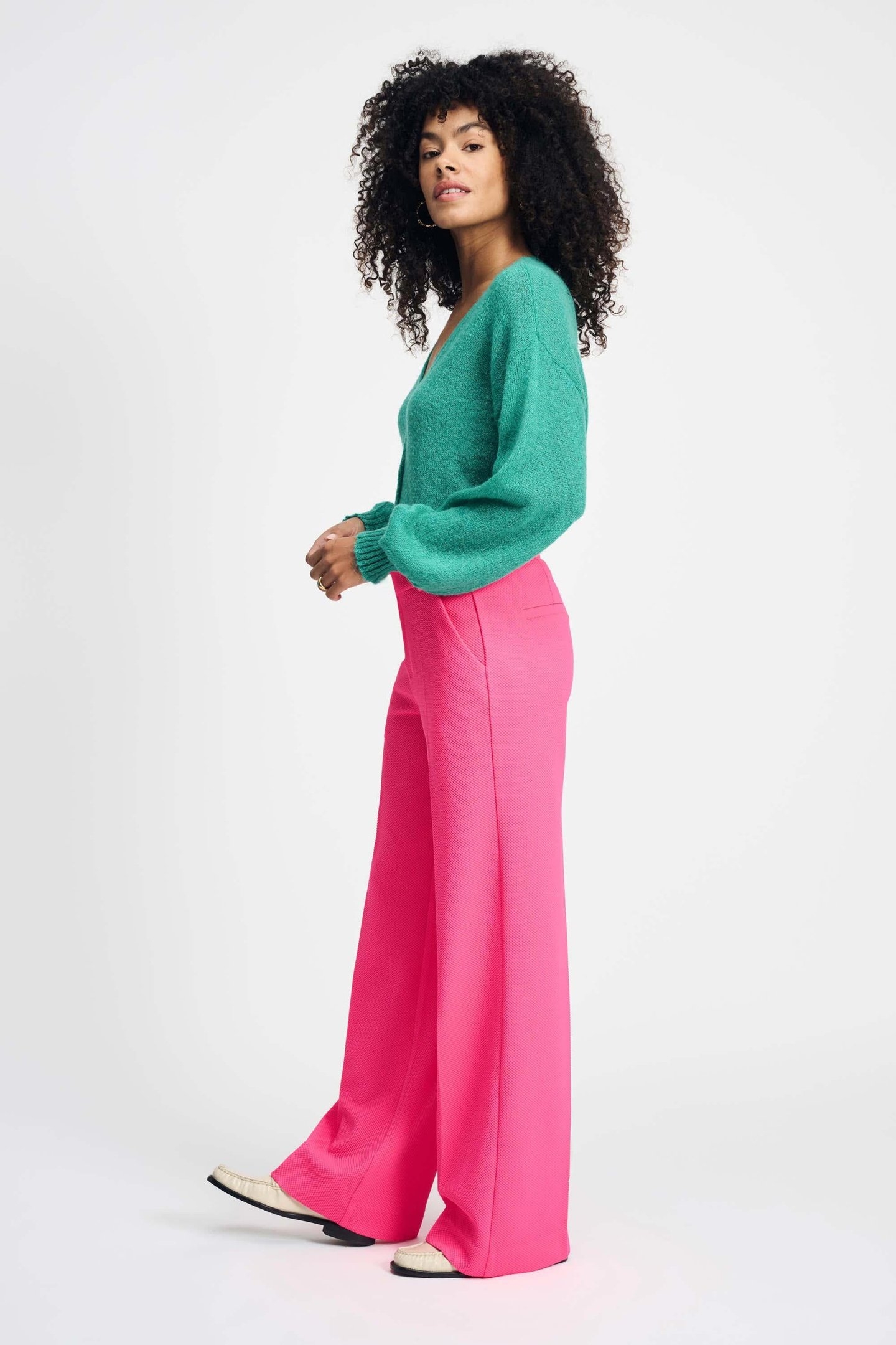 PANTS WIDE LEG VIBRANT PINK 4