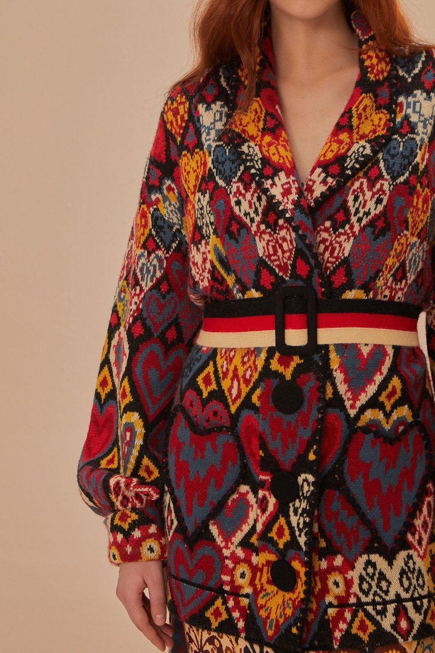 HEARTS IKAT KNIT BLAZER 4