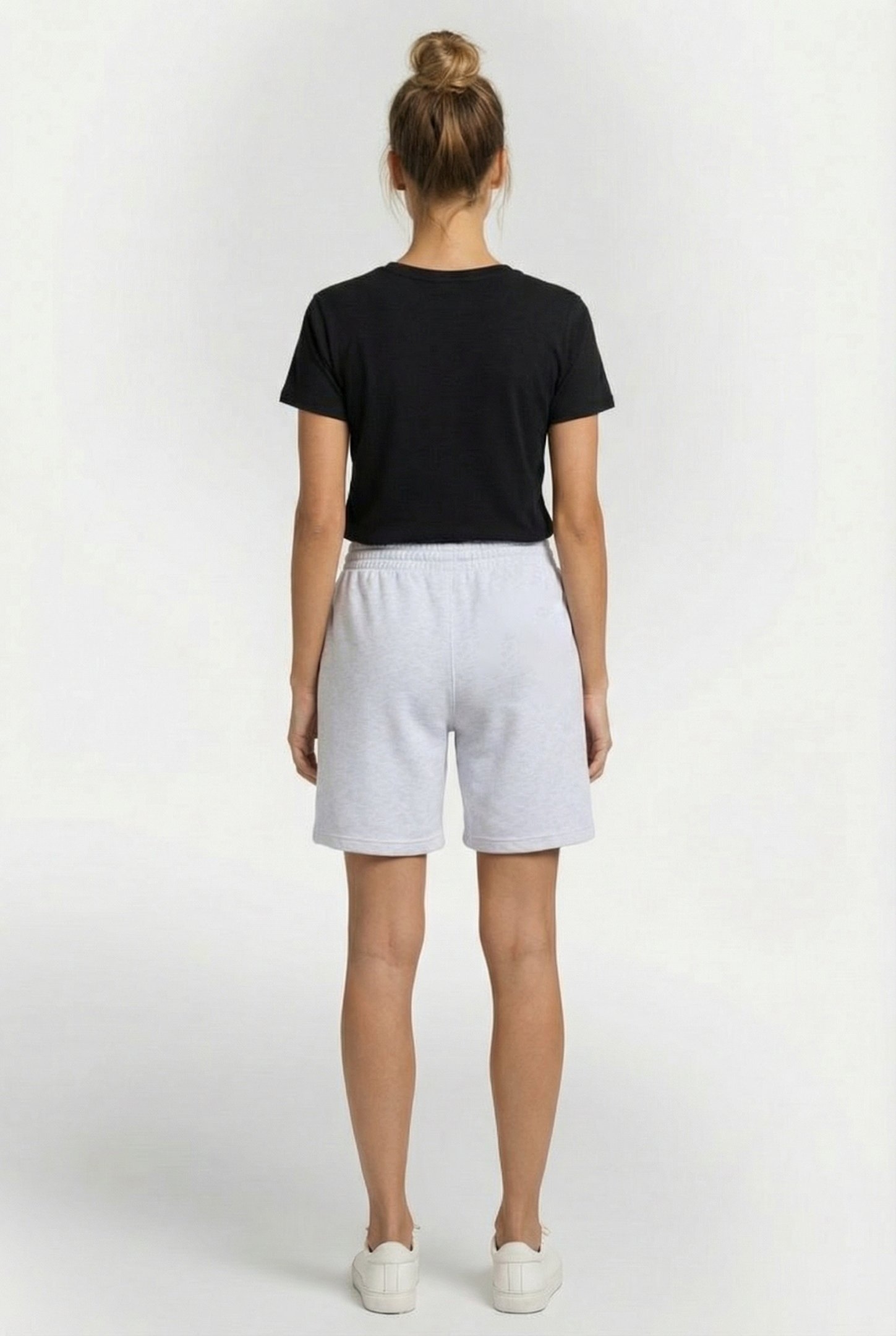 ELEVATED DOUBLE KNIT RELAXED SHORT WHITE HEATHER 2