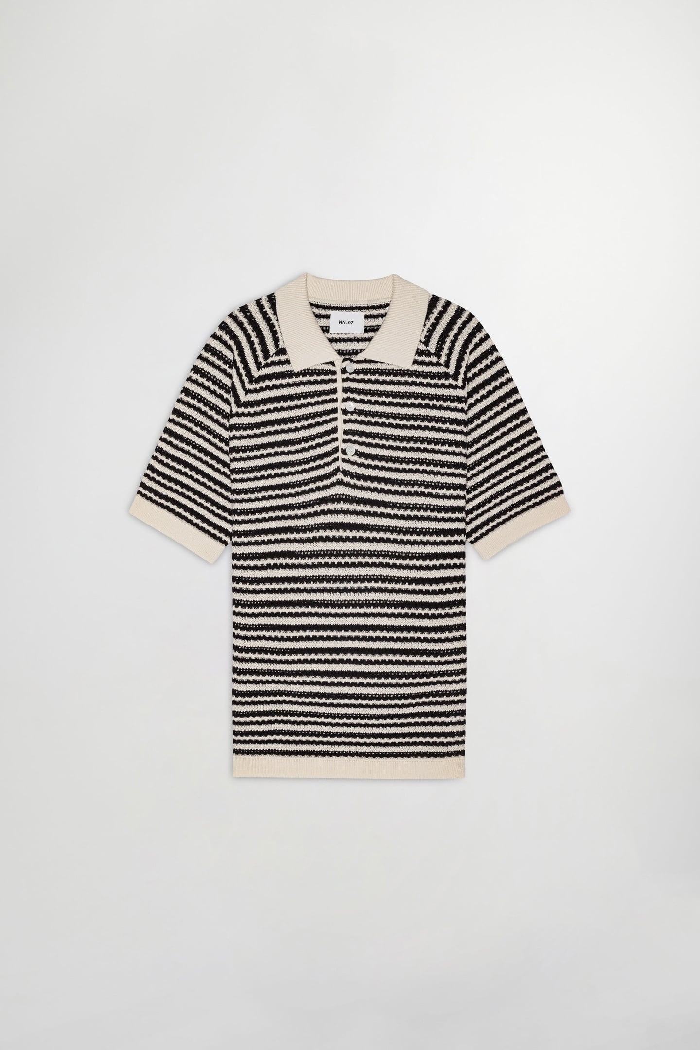 BRETT SS POLO 6686 BLACK STRIPE 4