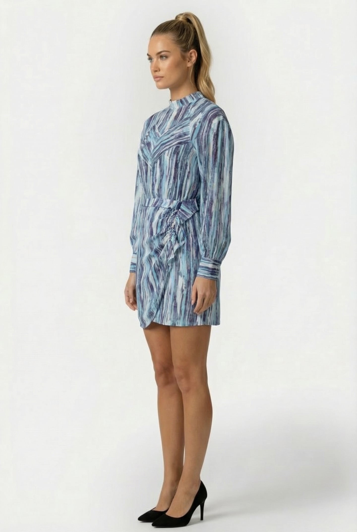 ISIARI DRESS MIXED BLUE 3