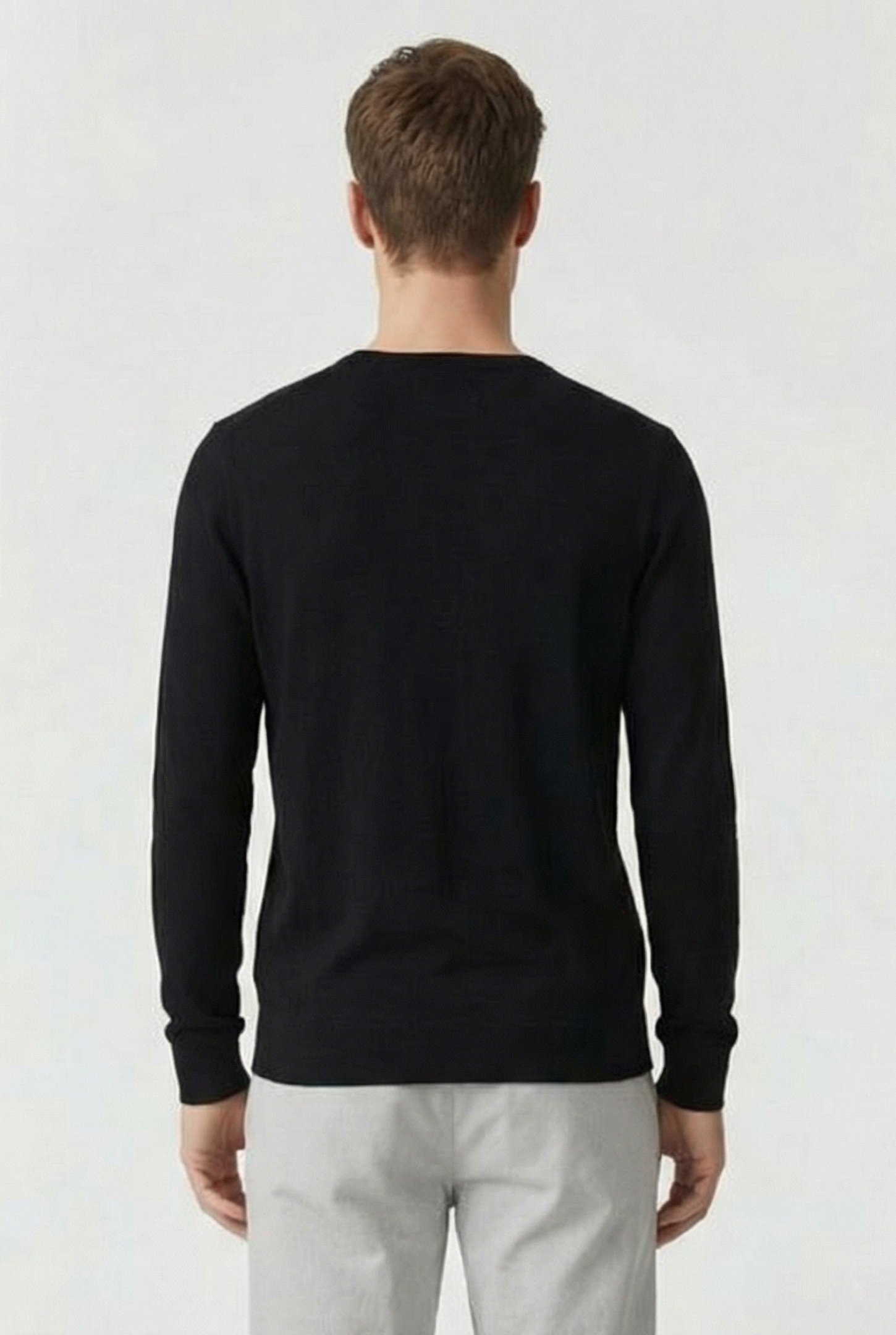 SUPERIOR WOOL CREW NECK CK BLACK 2