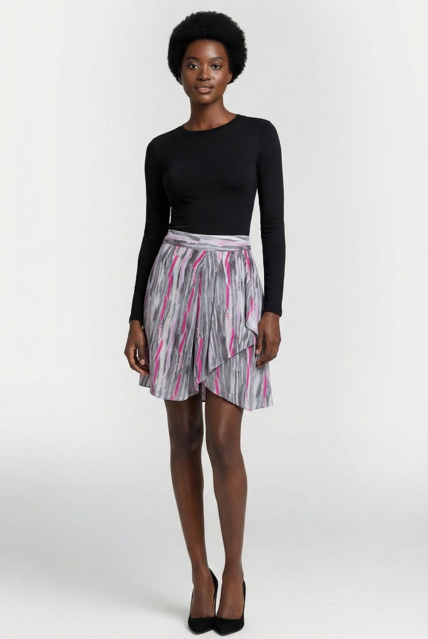 IRIA SKIRT GREY/PINK 1