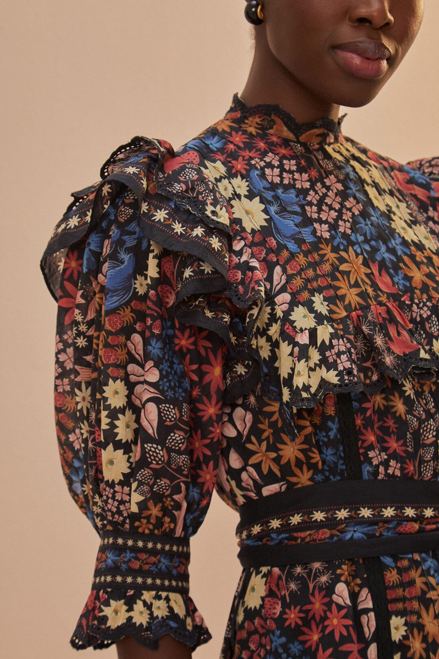 JUJUS GARDEN BLACK MINI DRESS 5