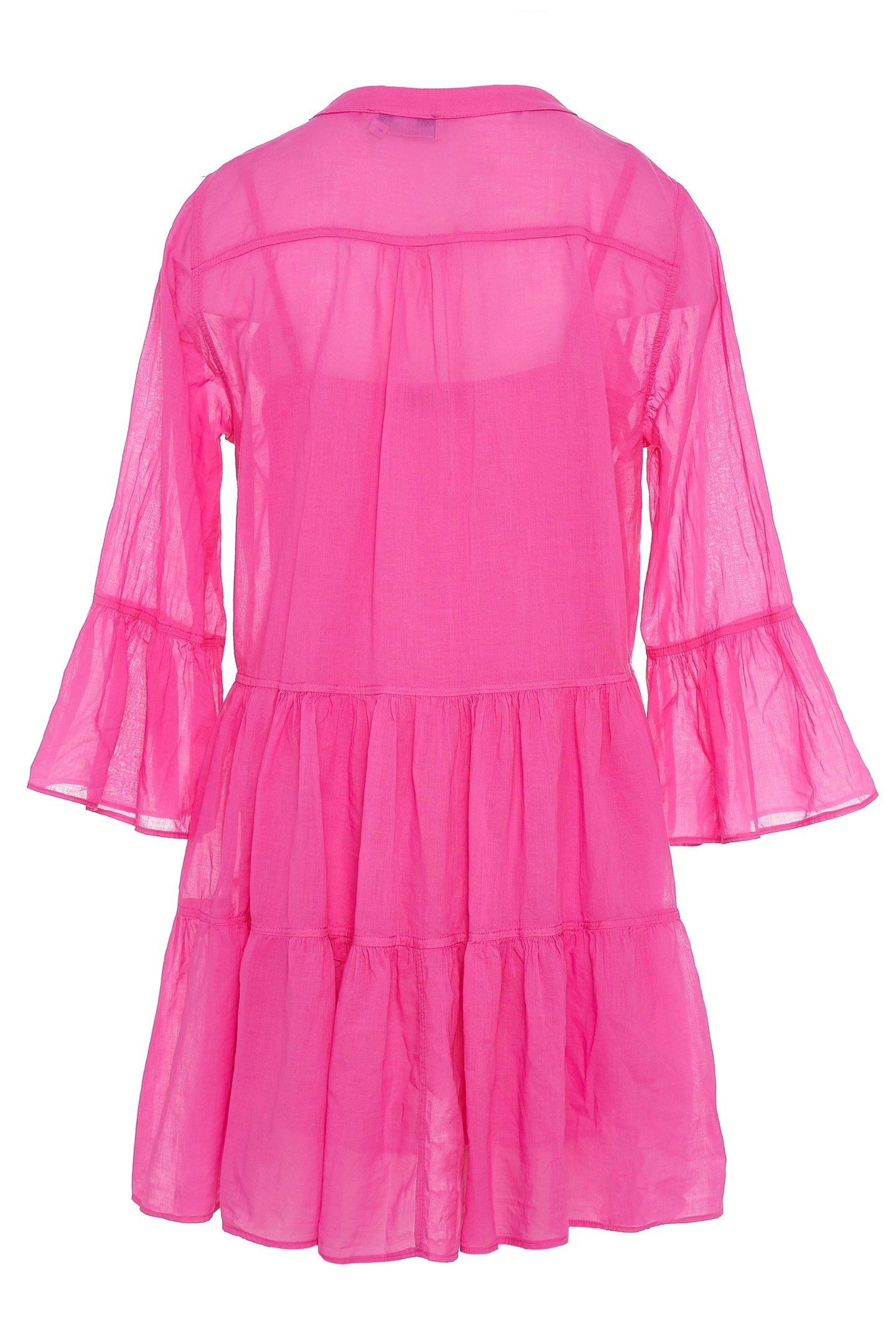 SYMBOL MIDI DRESS VOILE FUSHIA 2