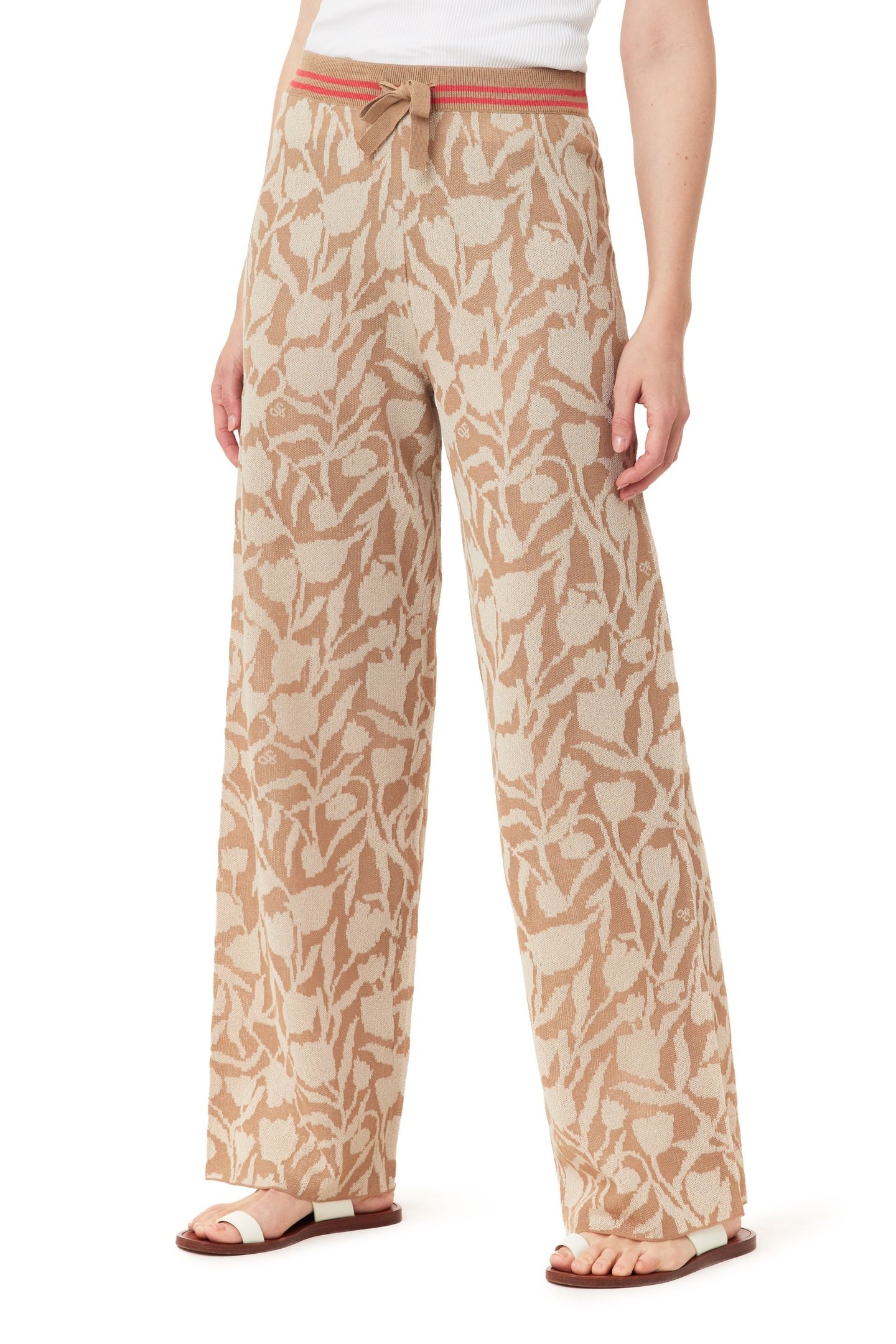 DRAWSTRING PANT OATMEAL HEATHER TULIPS 2