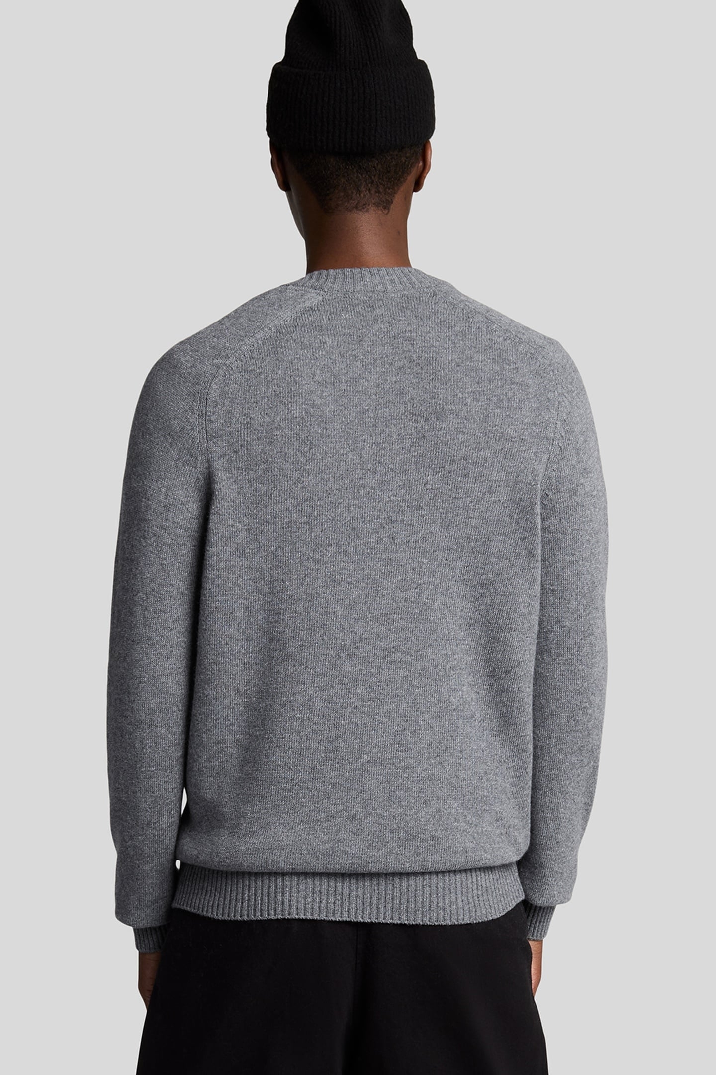 SADDLE SLEEVE V NECK JUMPER GREY HEATHER 3
