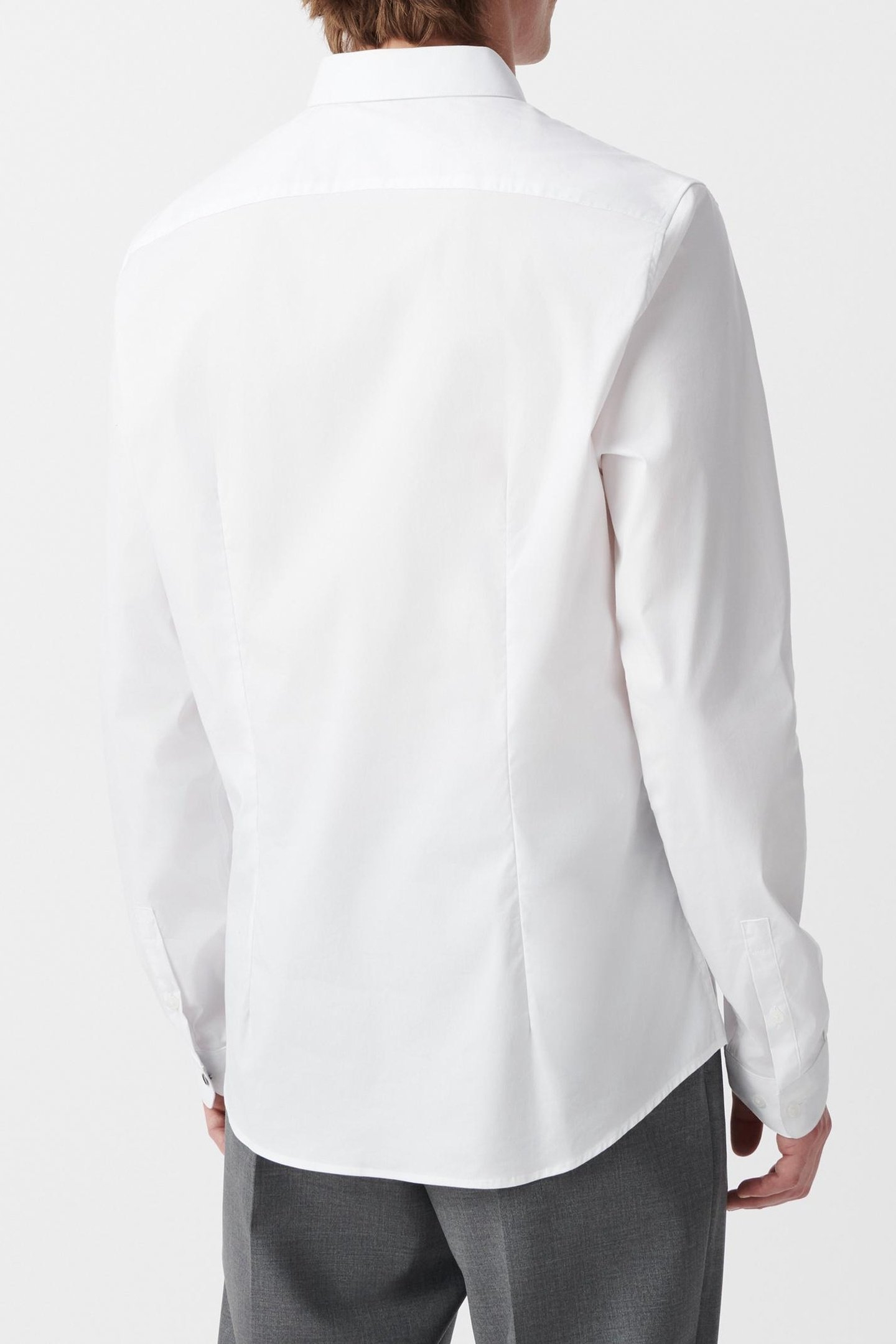 WHITE BASIKKS SLIM SHIRT WITH BLACK LINE 3