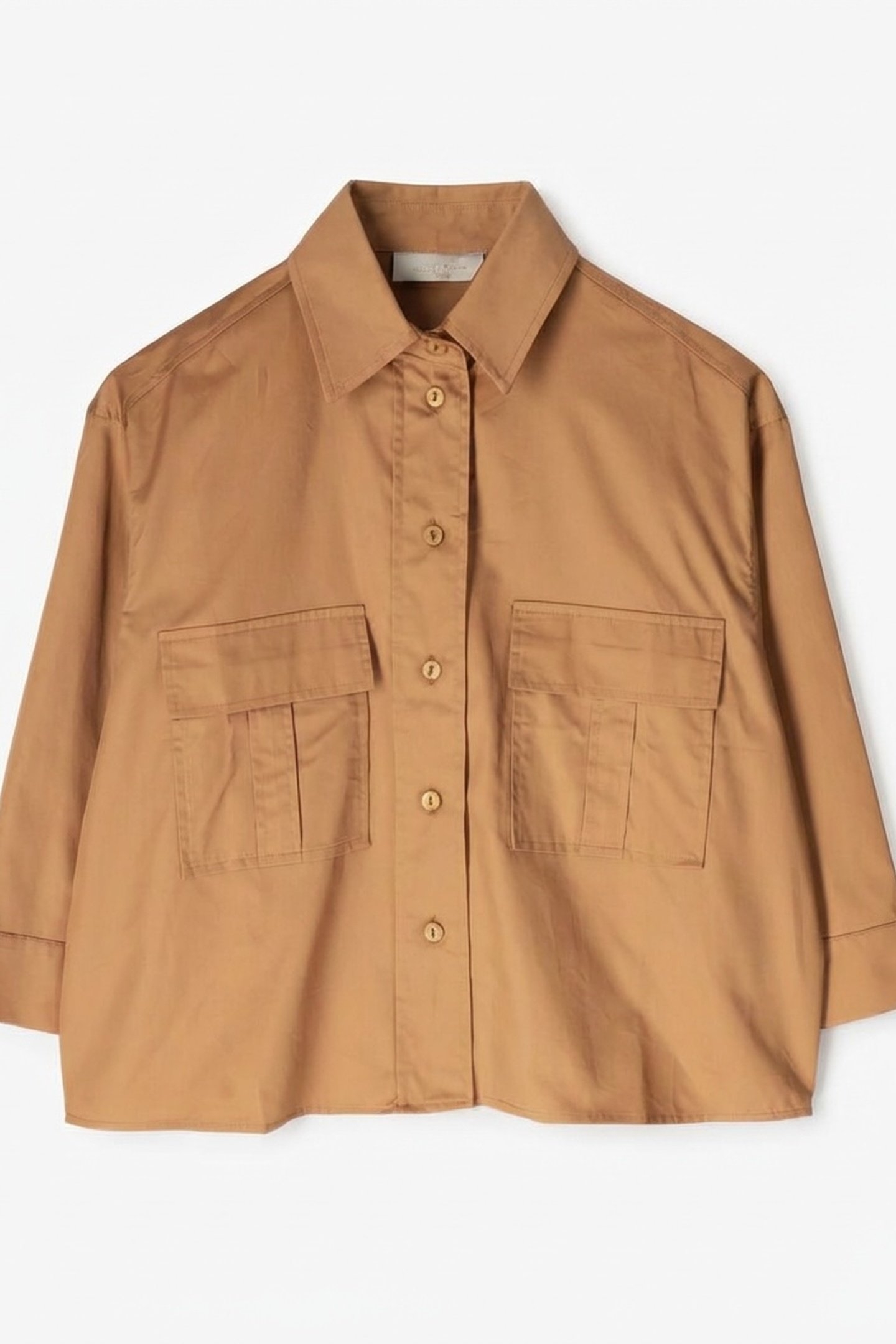 MIRACLE SHIRT POPLIN CAMEL 1