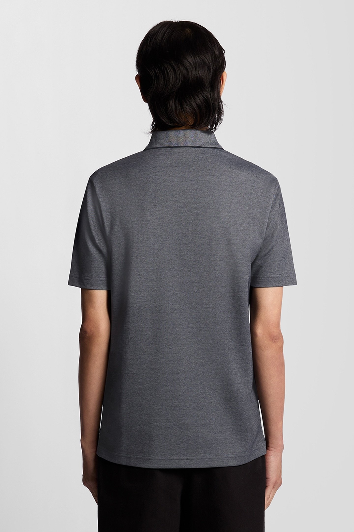 PIQUE INTERLOCK POLO SHIRT CHAMBRAY BLUE 2