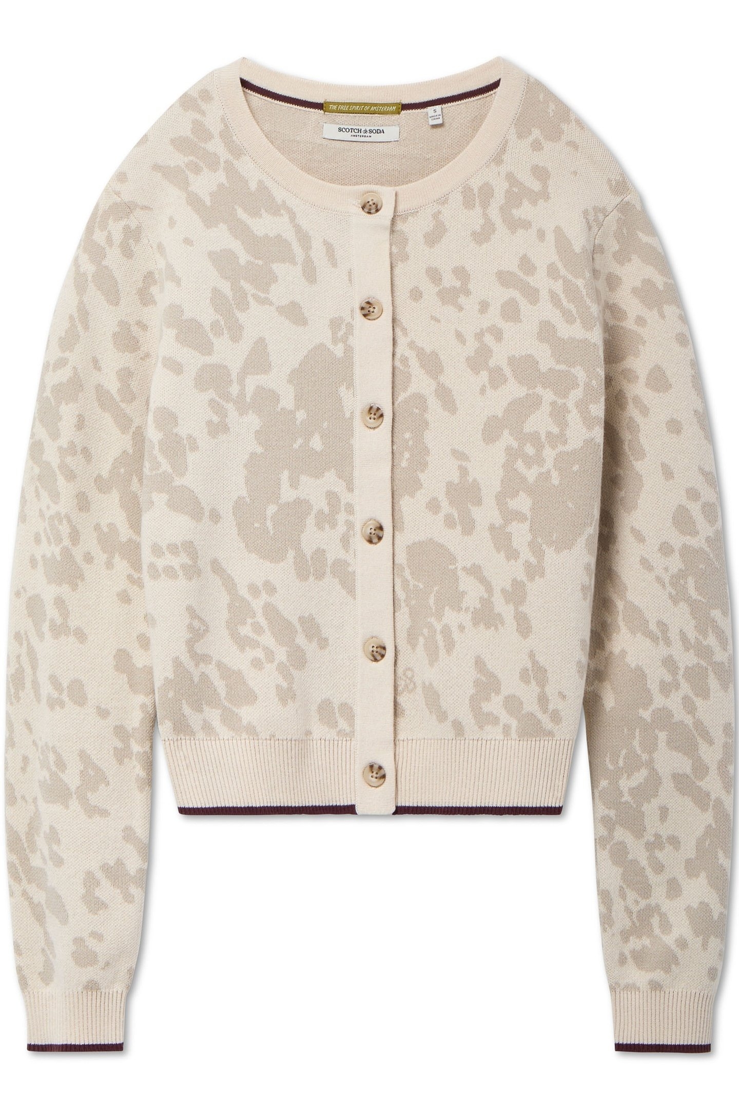 CREW NECK CARDIGAN WHITECAP GRAY/FEATHER GRAY 6